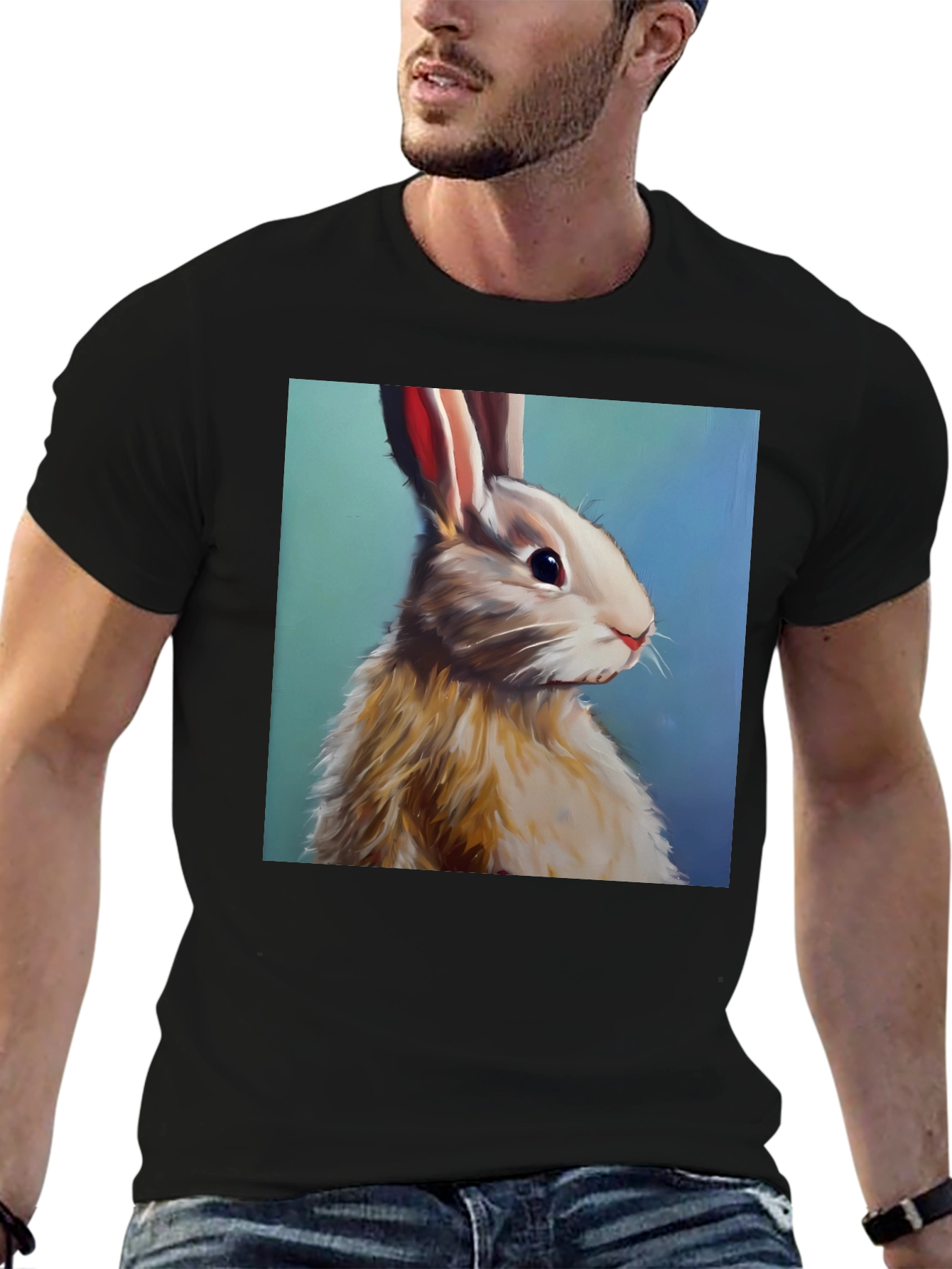 Rabbit Portrait Graphic Tee