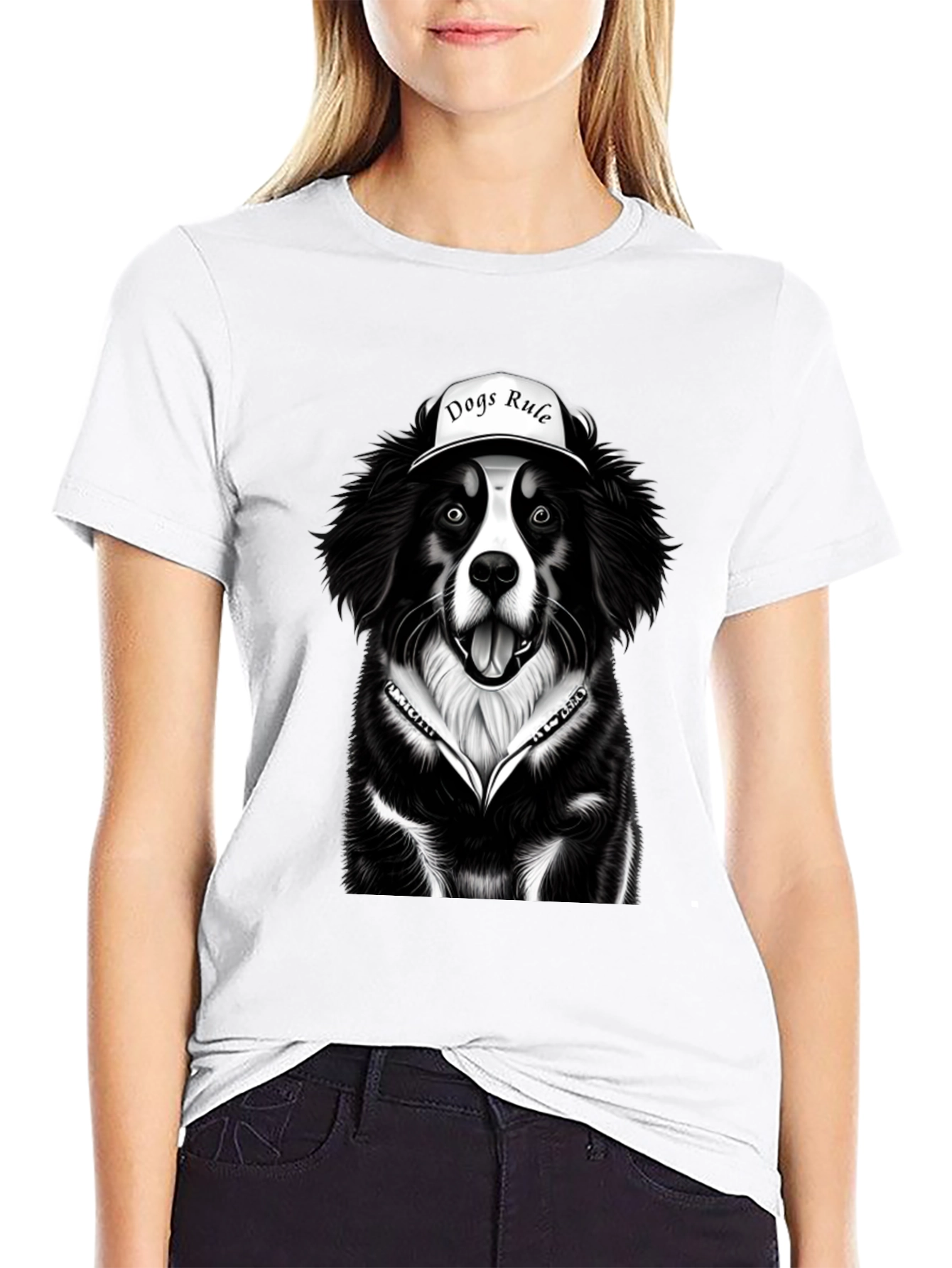 Dogs Rule Graphic Tee - Black Dog Lover T-Shirt