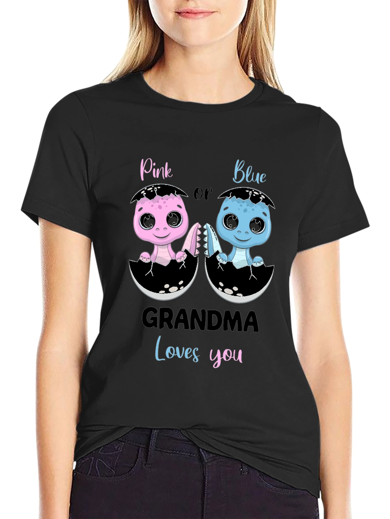 Pink or Blue Grandma Loves You T-Shirt