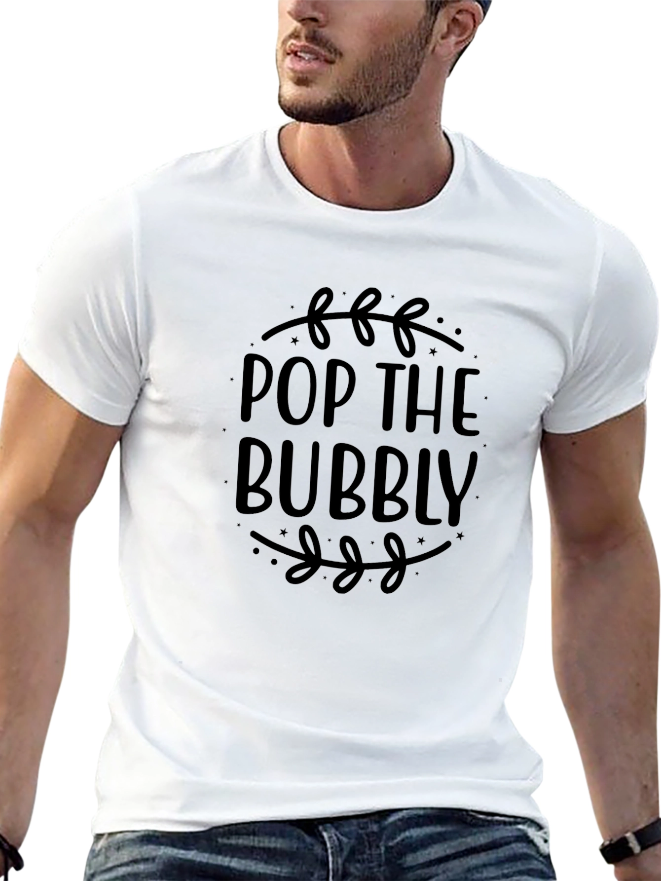 Pop the Bubbly Black T-Shirt