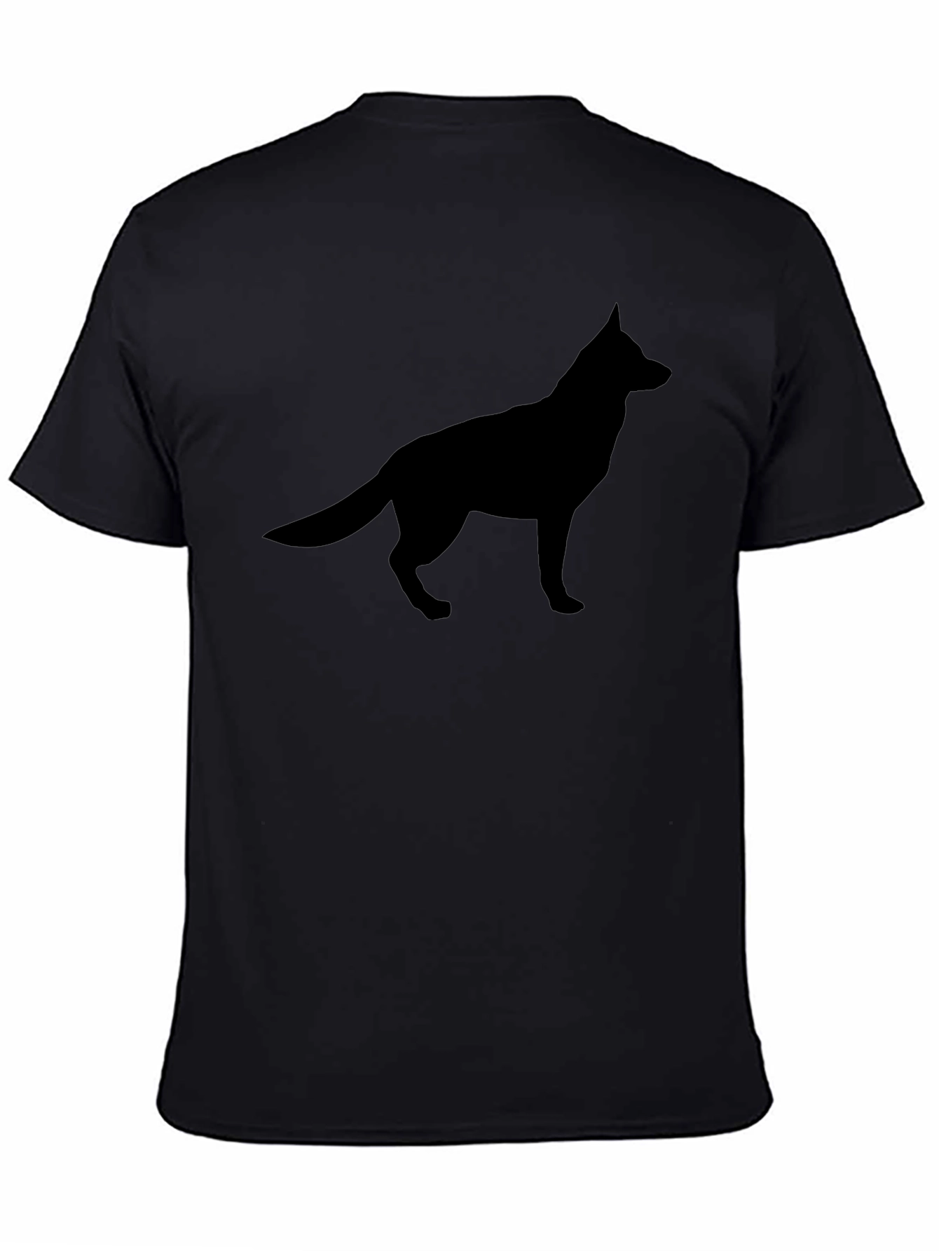 Black Dog Silhouette Tee - Modern Graphic T-Shirt