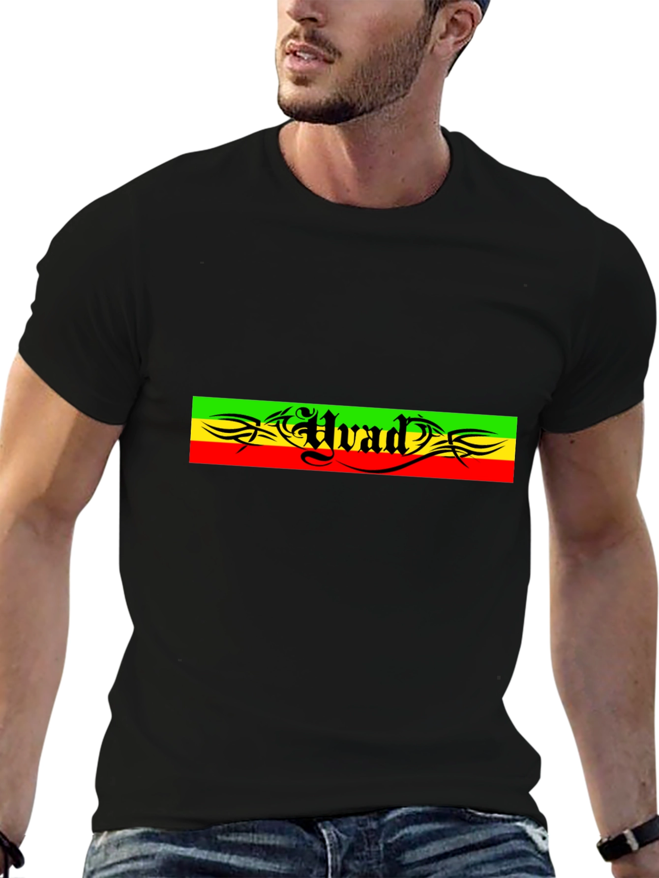 Uvad Reggae Rasta Style Graphic T-Shirt