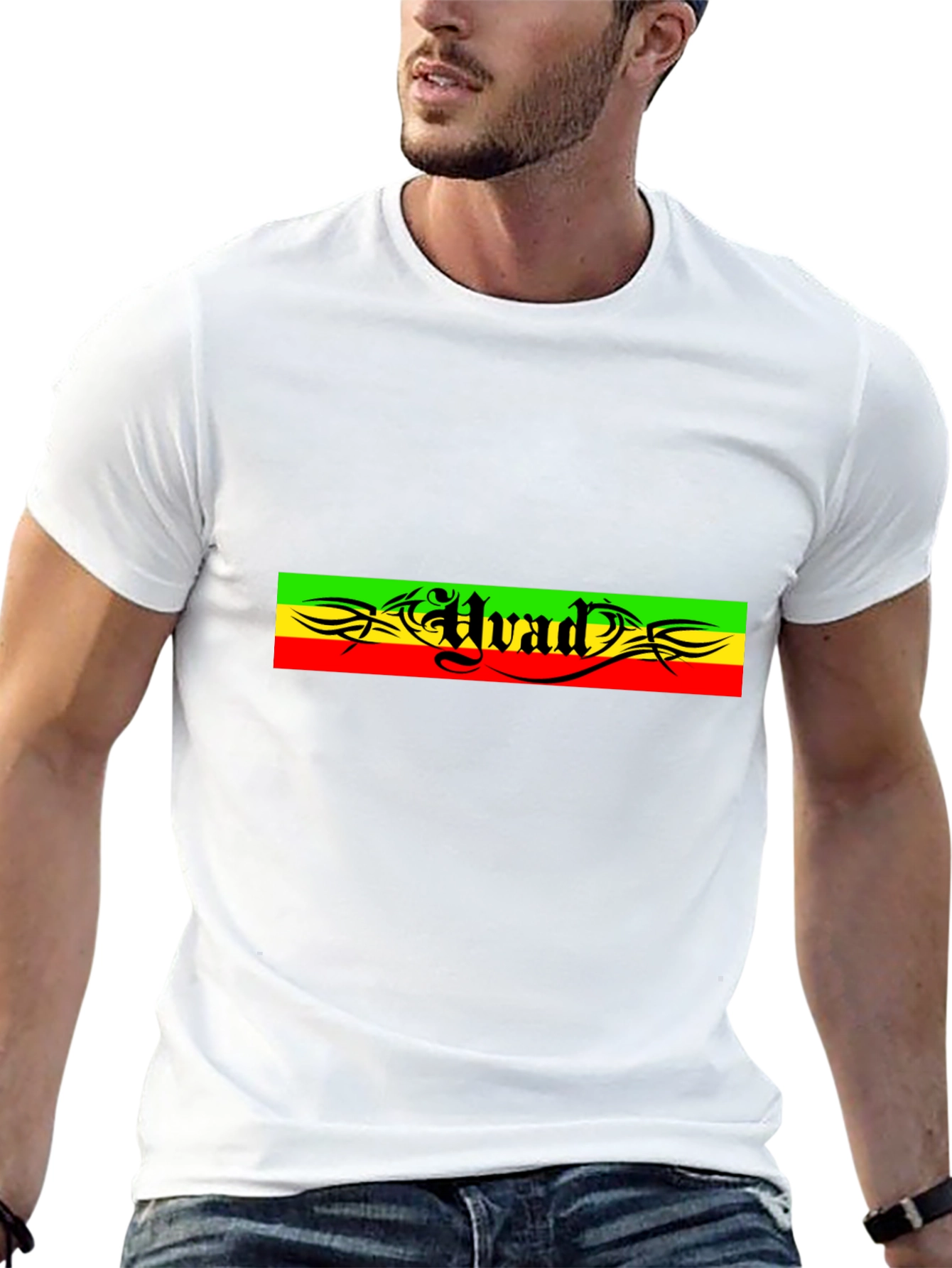 Uvad Reggae Rasta Style Graphic T-Shirt