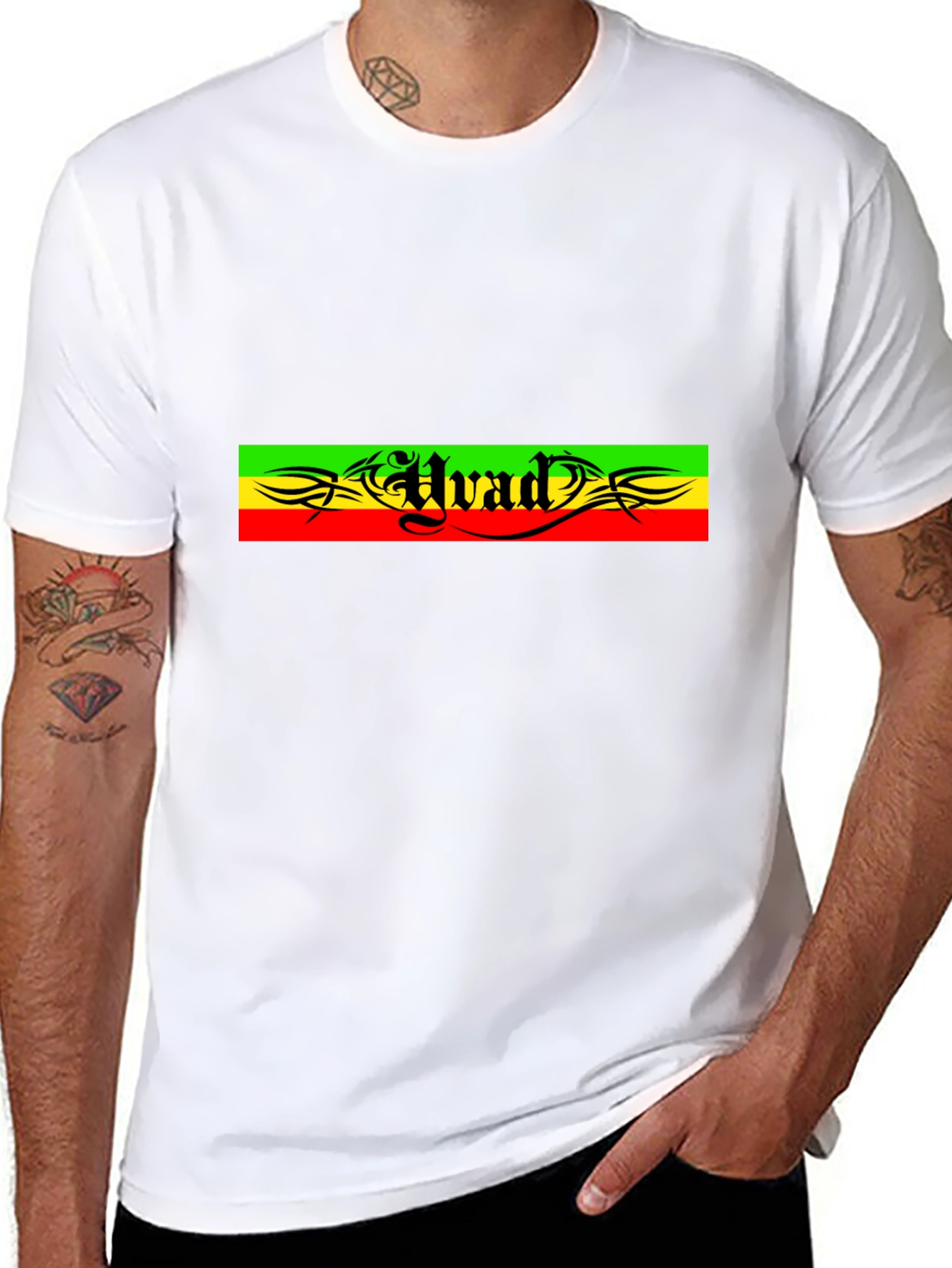 Uvad Reggae Rasta Style Graphic T-Shirt