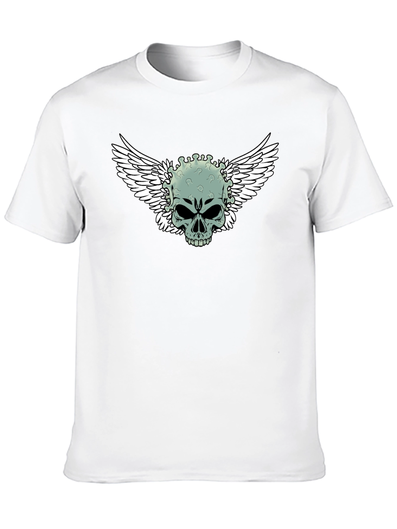 Winged Skull Graphic Tee - Black