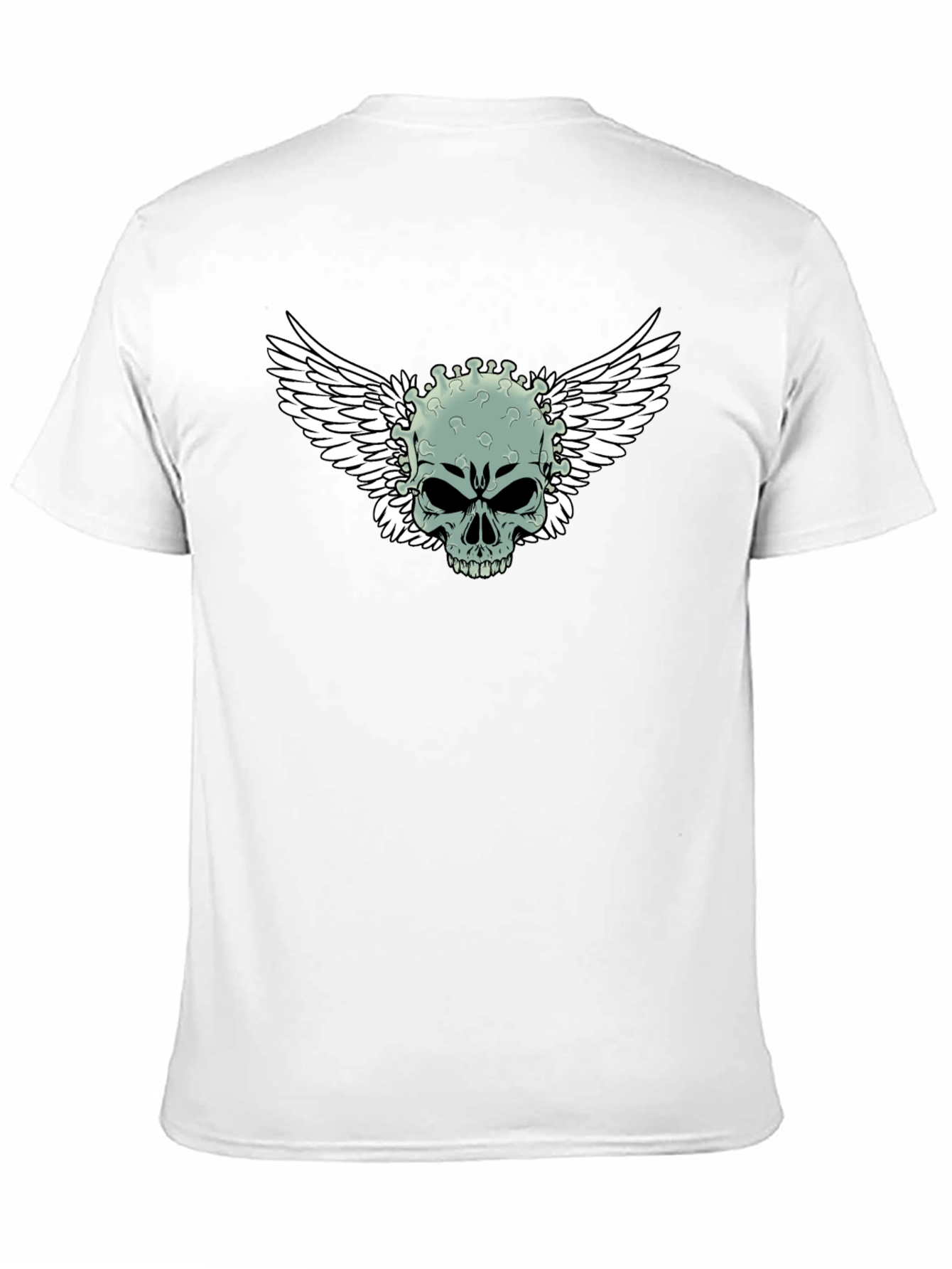 Winged Skull Graphic Tee - Black