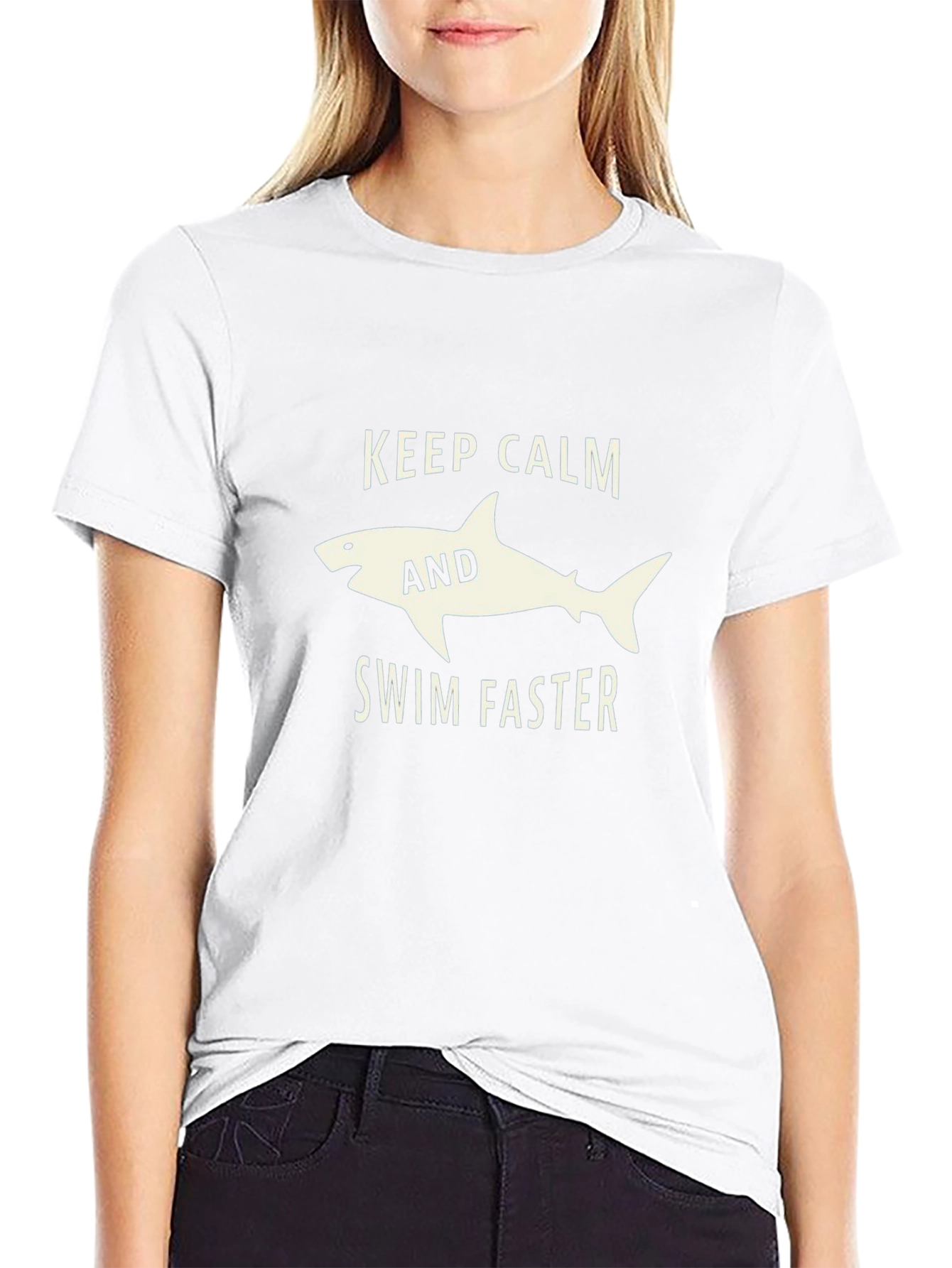 Keep Calm and Swim Faster Shark T-Shirt