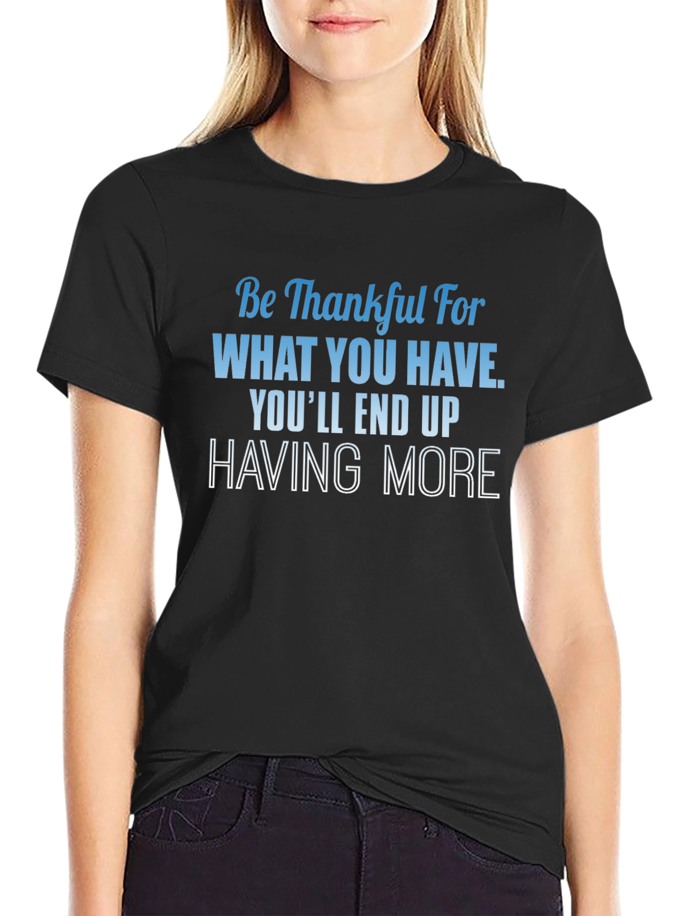 Be Thankful Graphic Tee - Positive Vibes T-Shirt