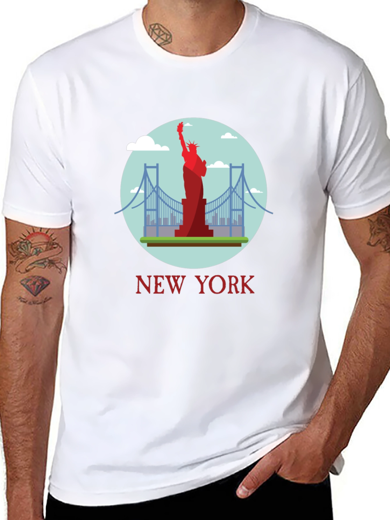 New York Statue of Liberty Graphic T-Shirt