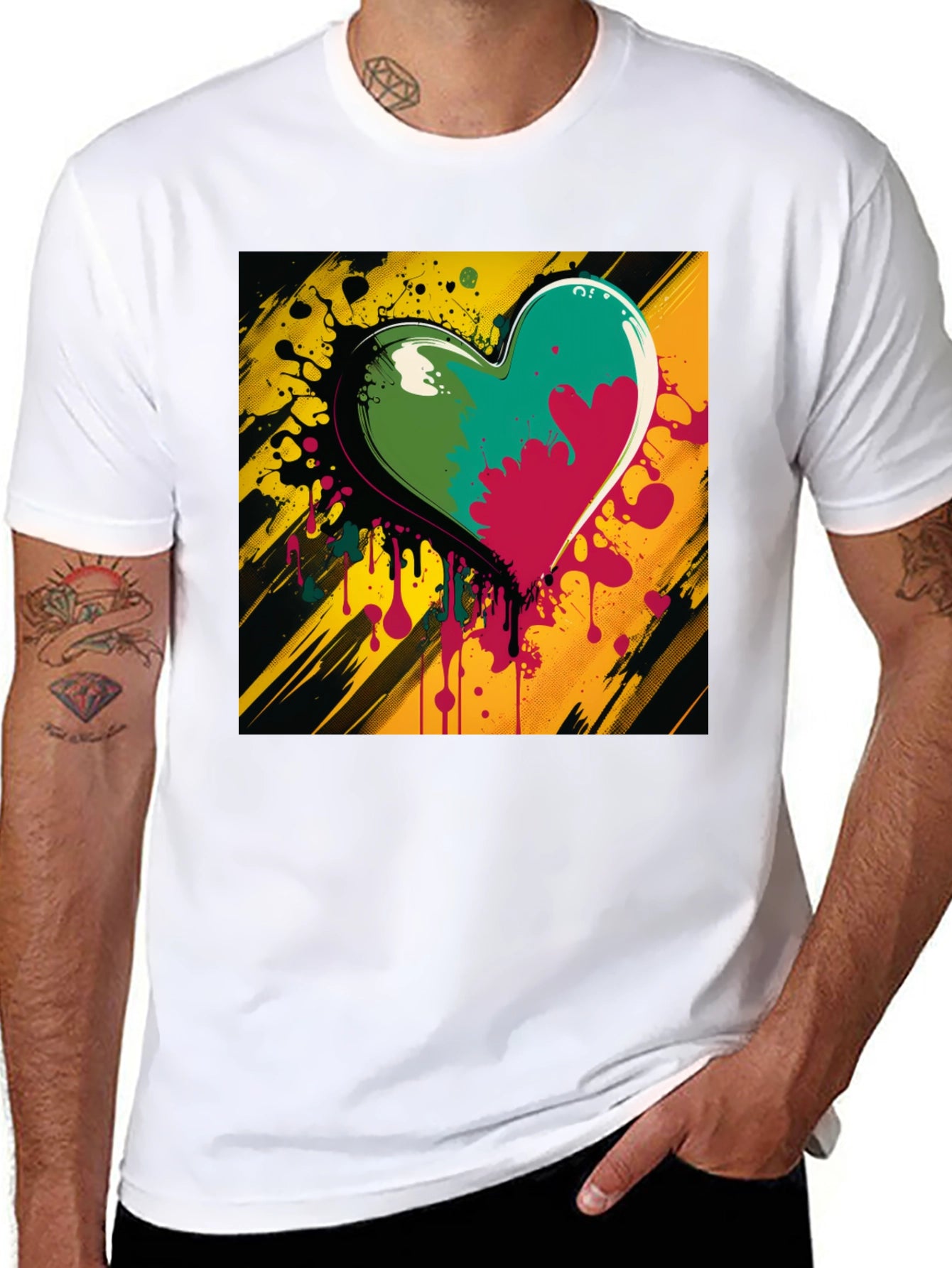 Colorful Heart Graphic Tee