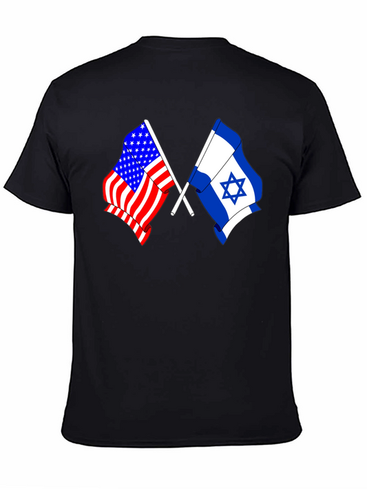 USA & Israel Flag Graphic Tee