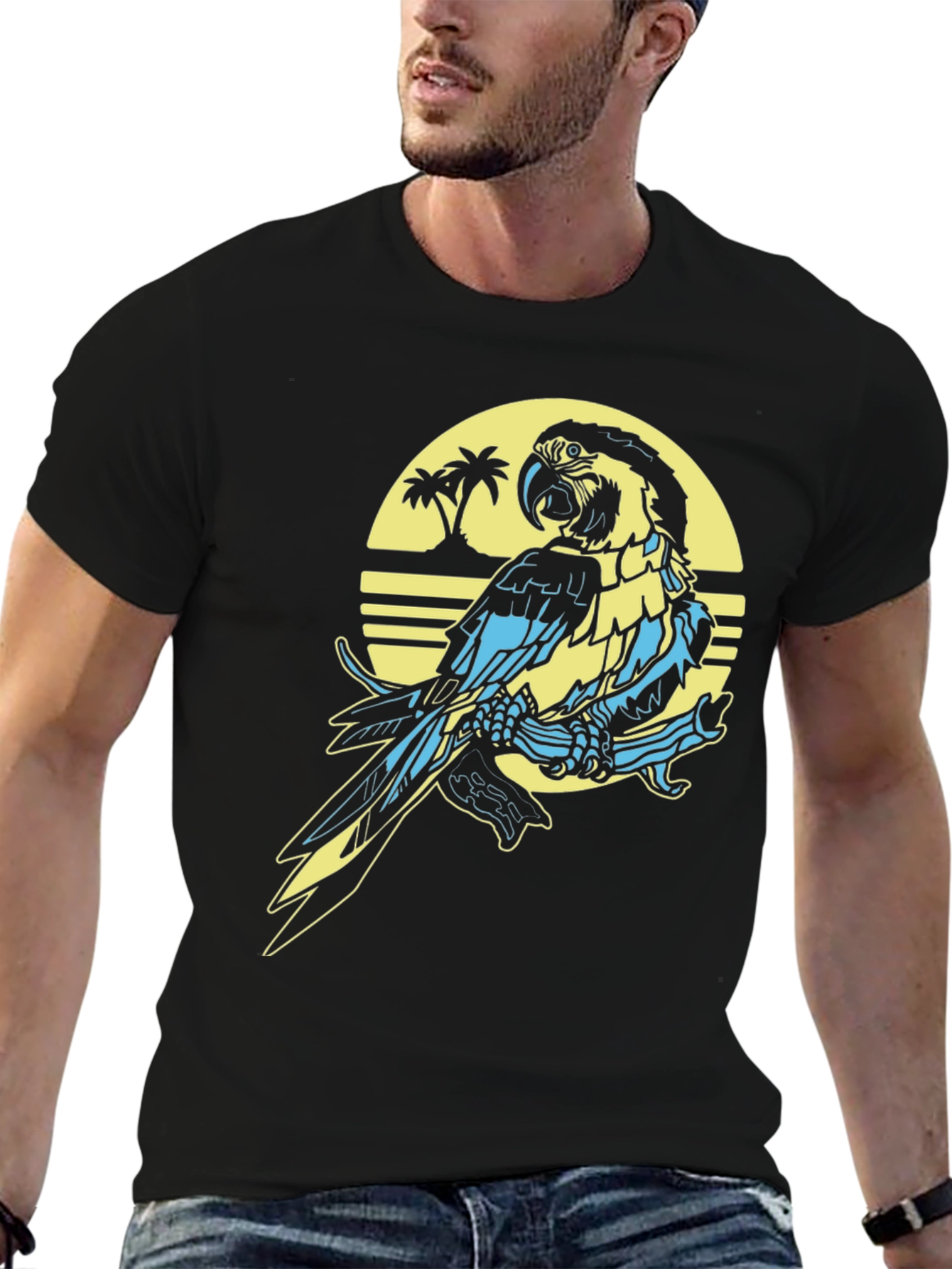 Tropical Parrot T-Shirt - Island Vibes