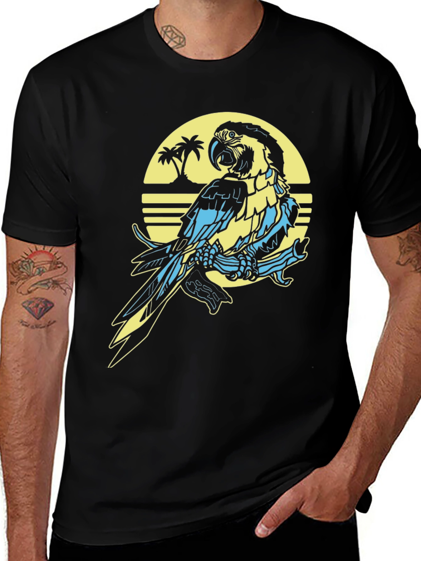 Tropical Parrot T-Shirt - Island Vibes