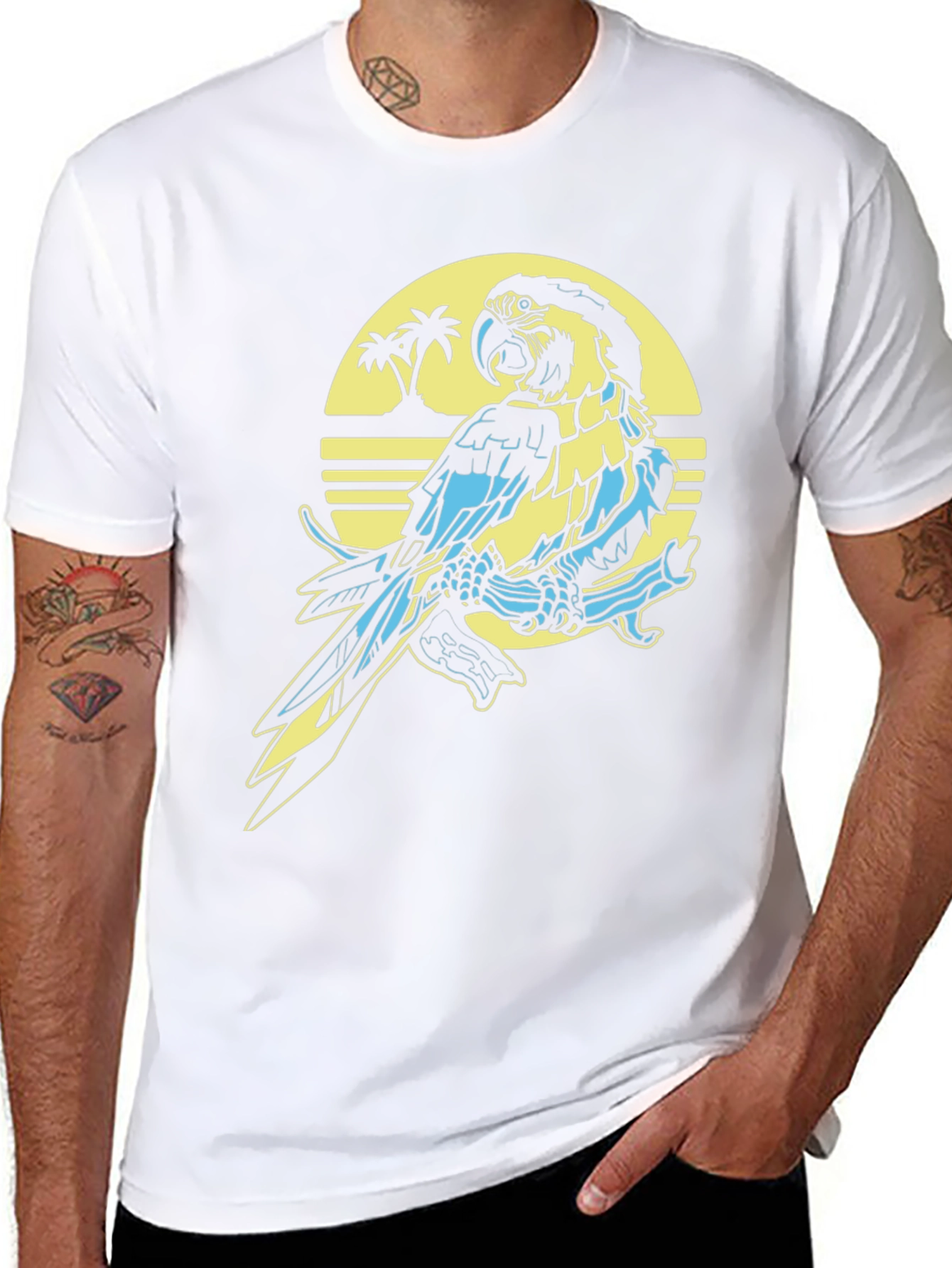 Tropical Parrot T-Shirt - Island Vibes