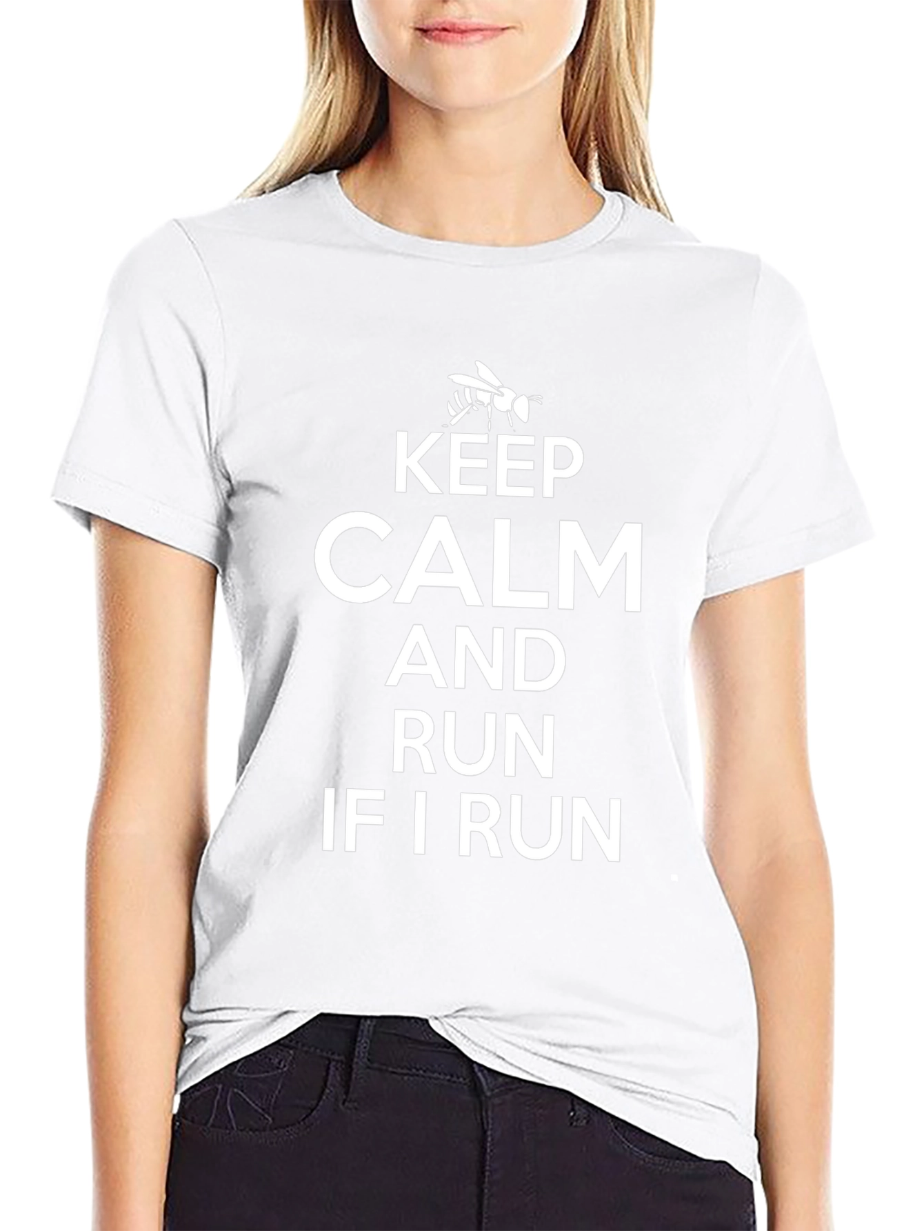 Keep Calm and Run Funny Graphic T-Shirt