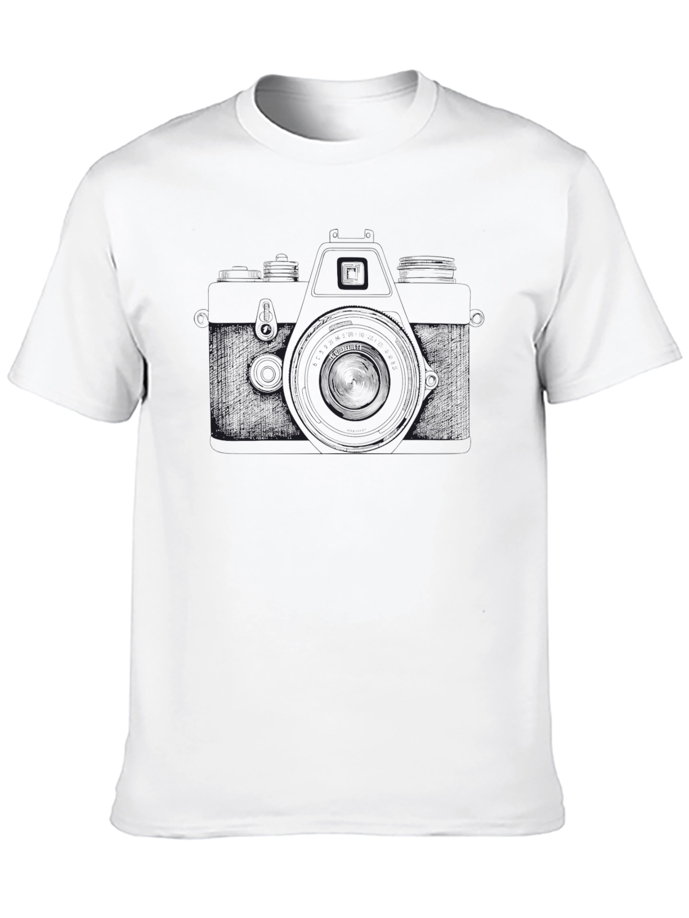Camera Outline Black T-Shirt