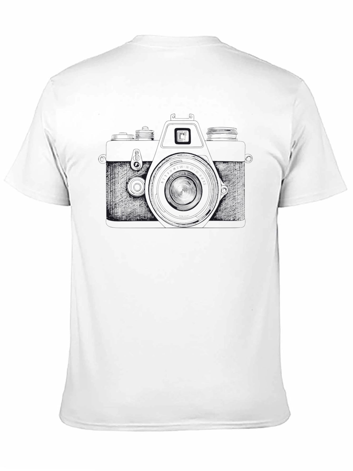 Camera Outline Black T-Shirt