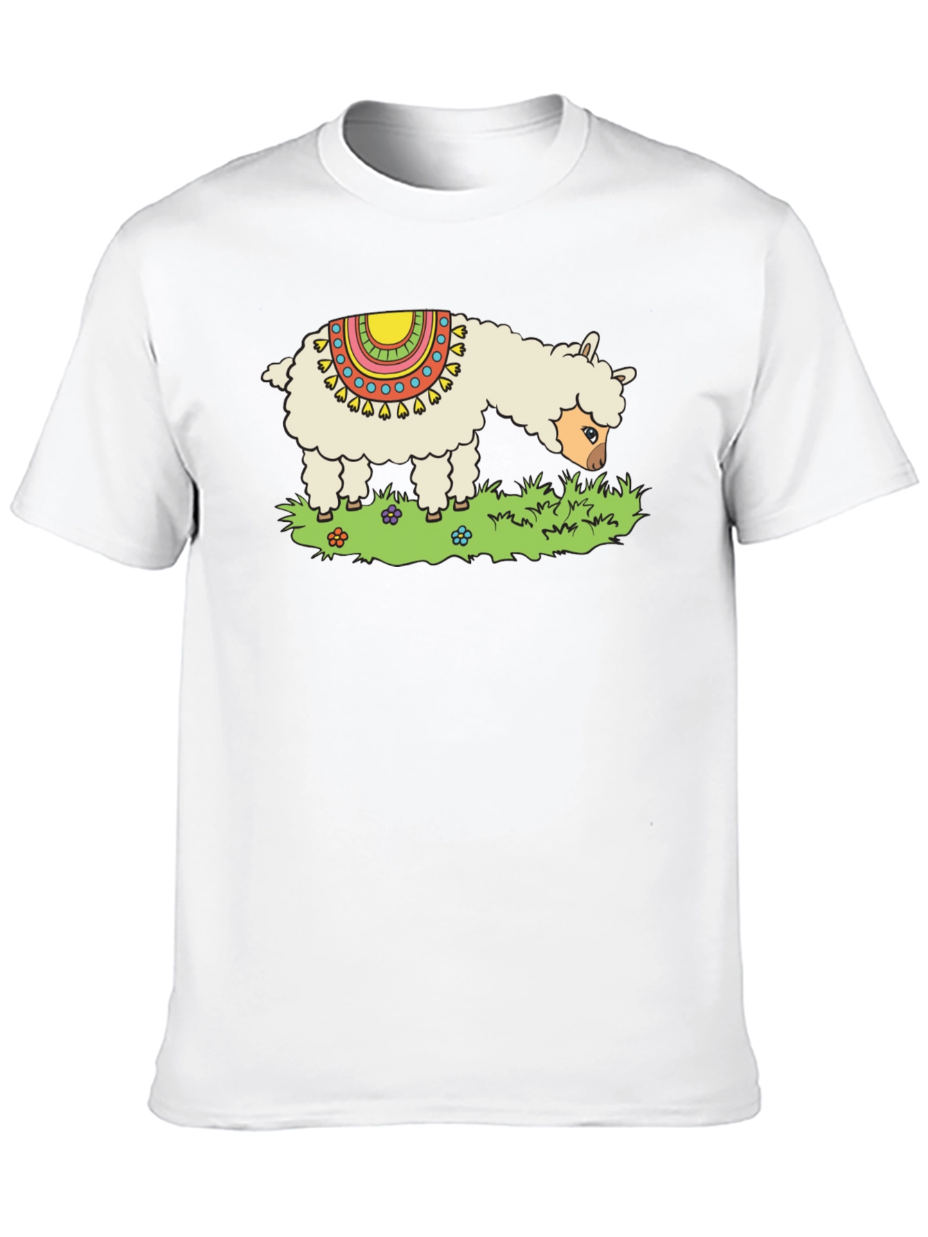 Llama Graphic Tee - Cute Animal Print T-Shirt