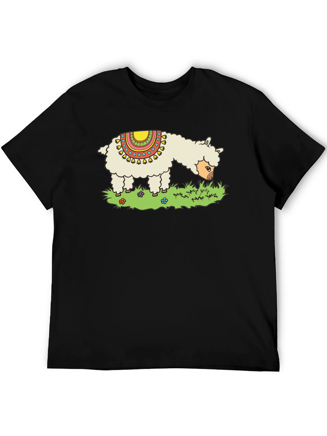 Llama Graphic Tee - Cute Animal Print T-Shirt