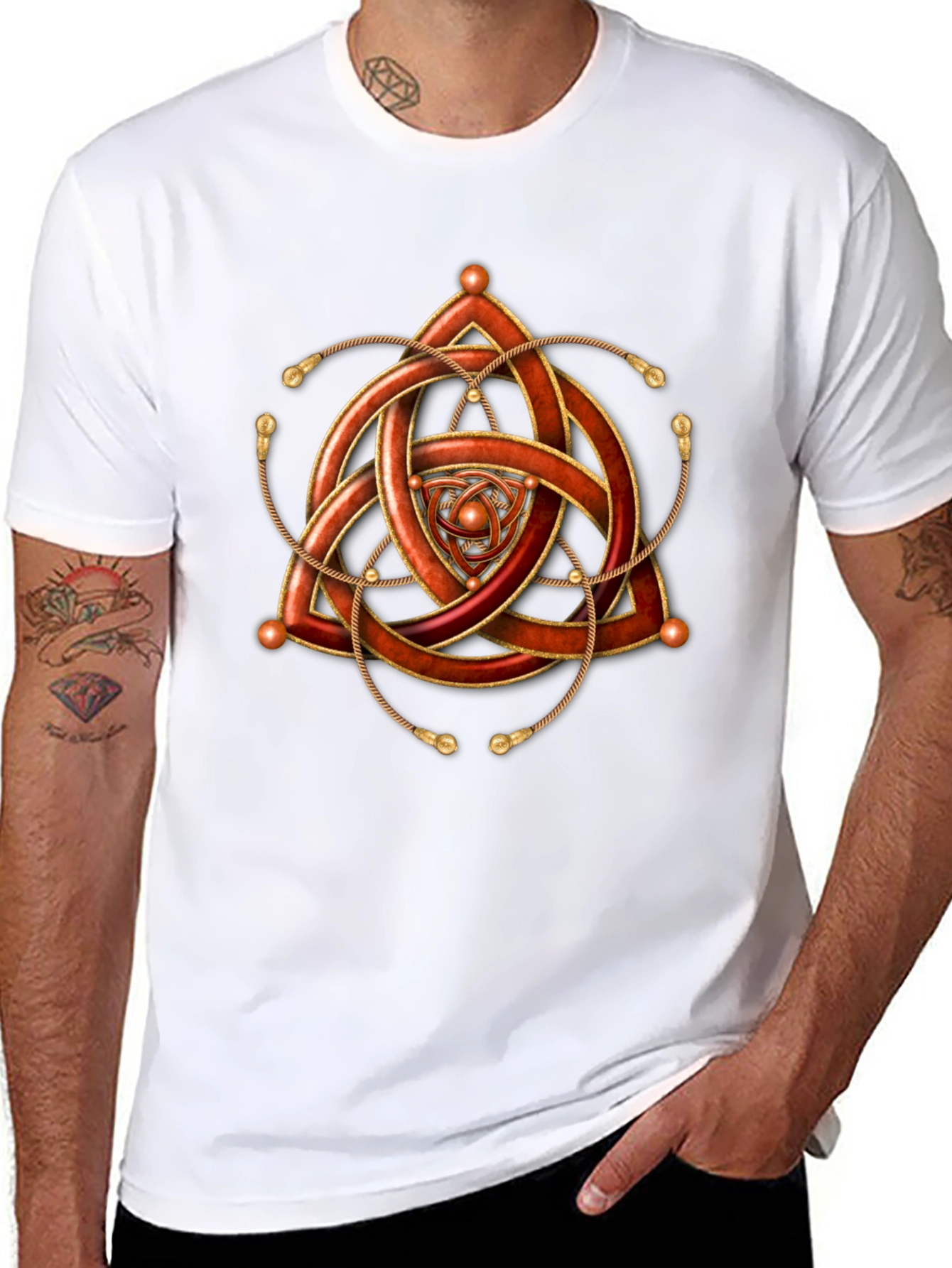 Celtic Knot Graphic Tee - Geometric Design