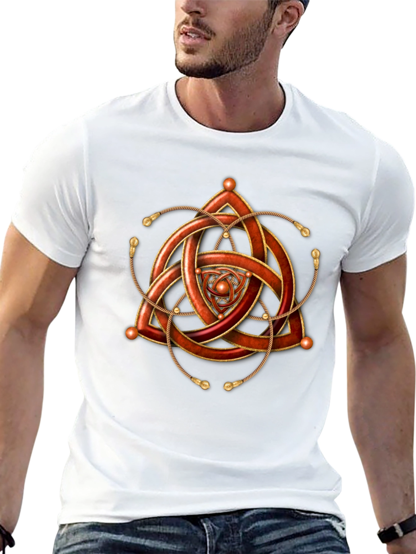 Celtic Knot Graphic Tee - Geometric Design