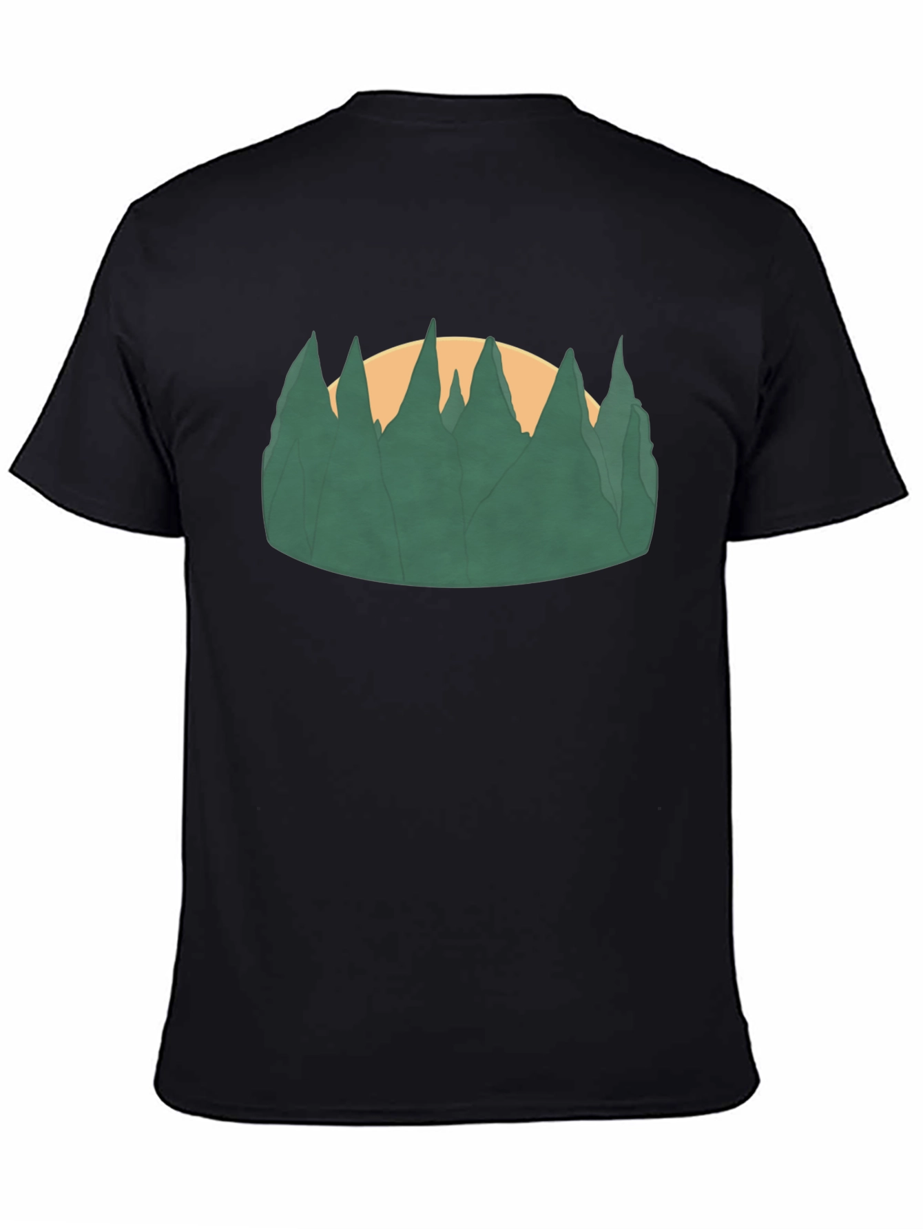 Nature Scene Graphic Black Tee