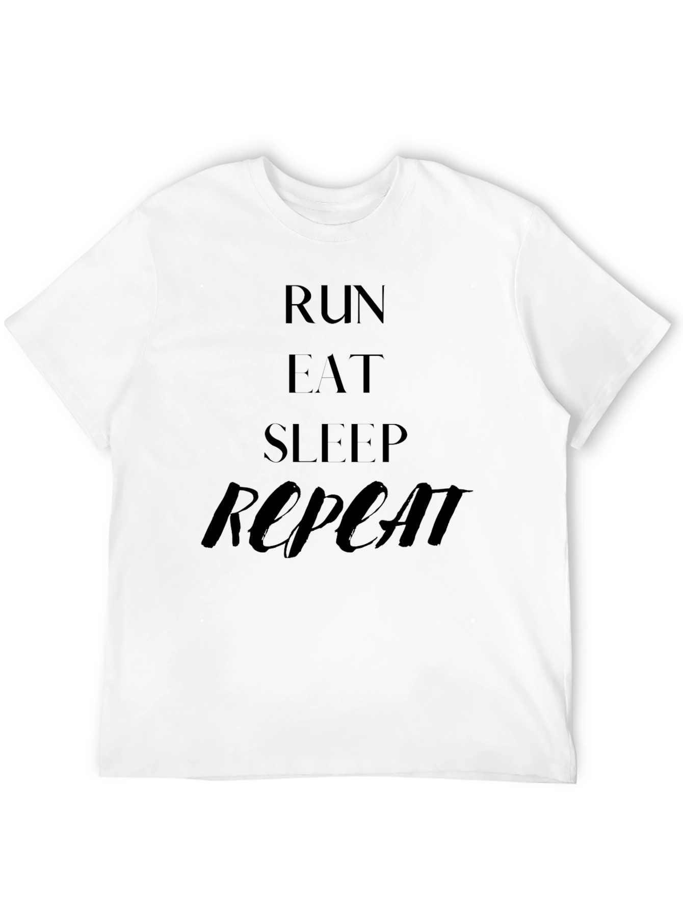Run Eat Sleep Repeat Black T-Shirt