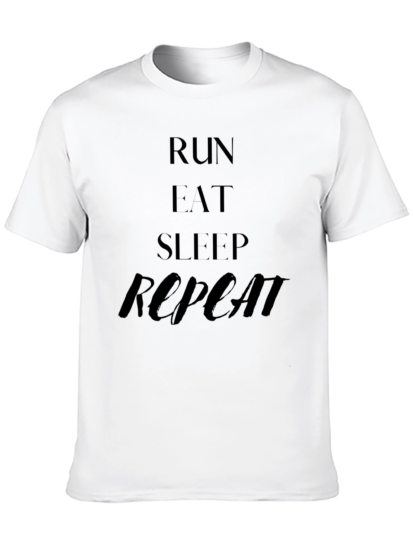 Run Eat Sleep Repeat Black T-Shirt