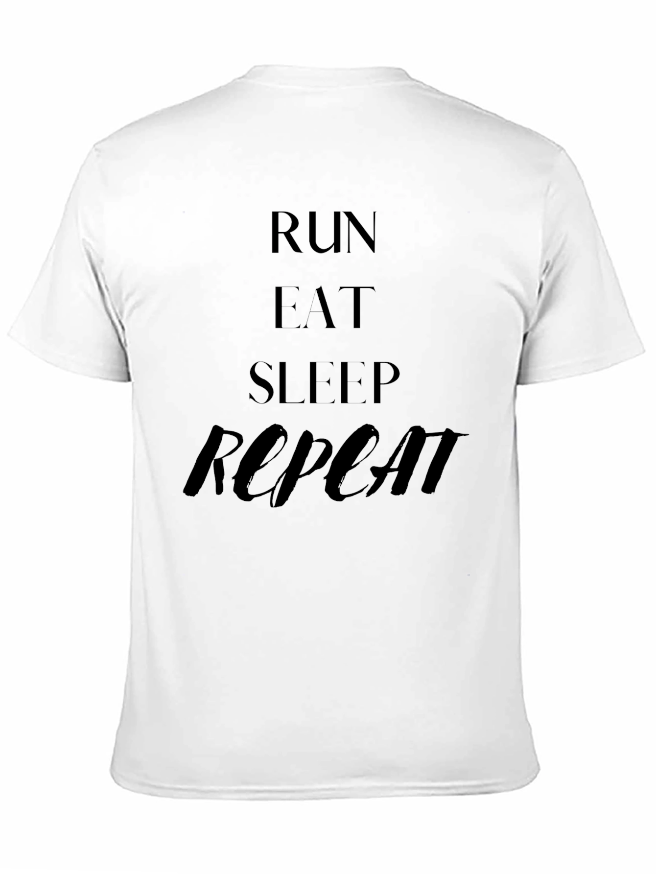 Run Eat Sleep Repeat Black T-Shirt