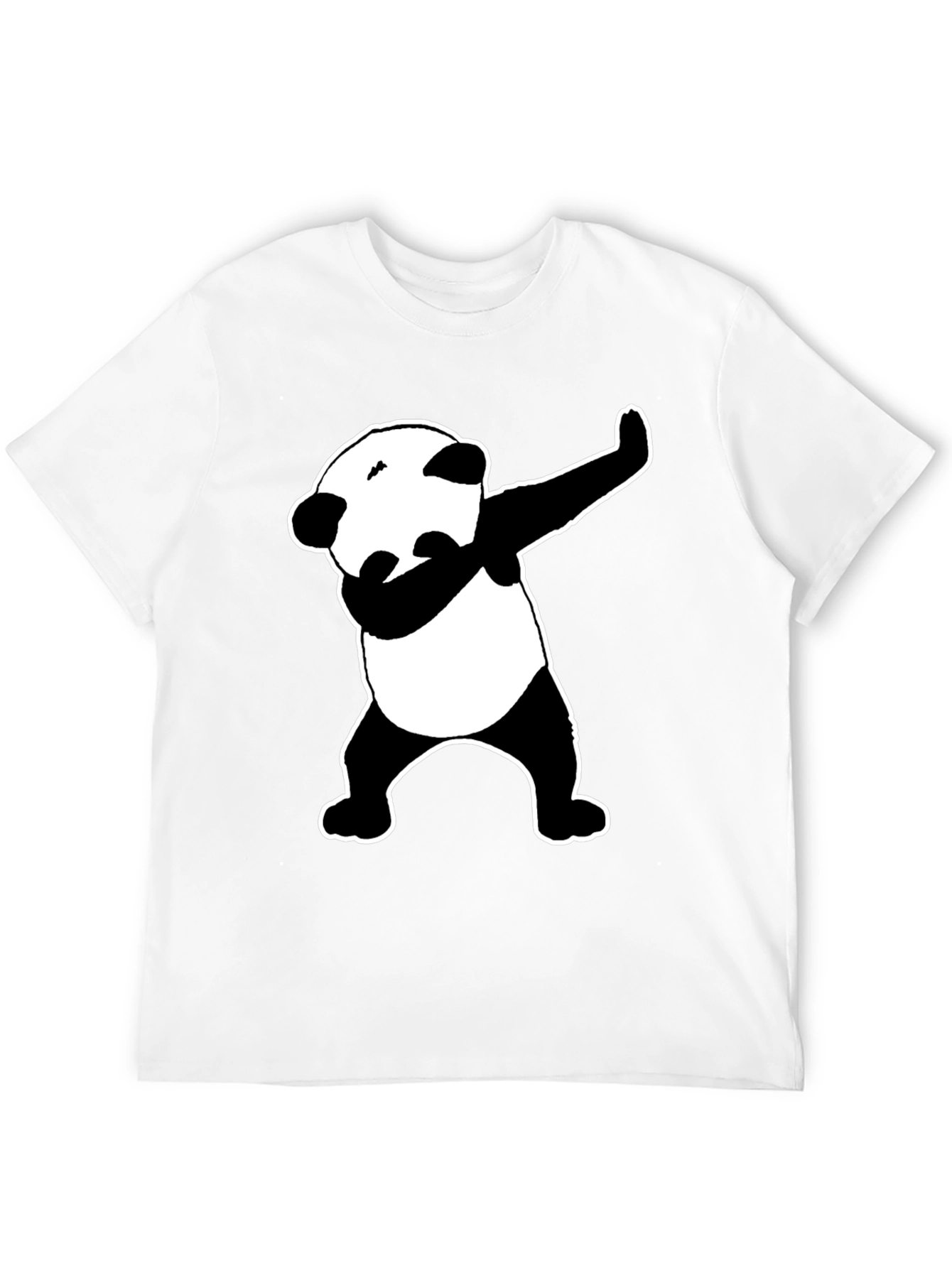 Dabbing Panda Graphic Tee - Black Cotton Blend