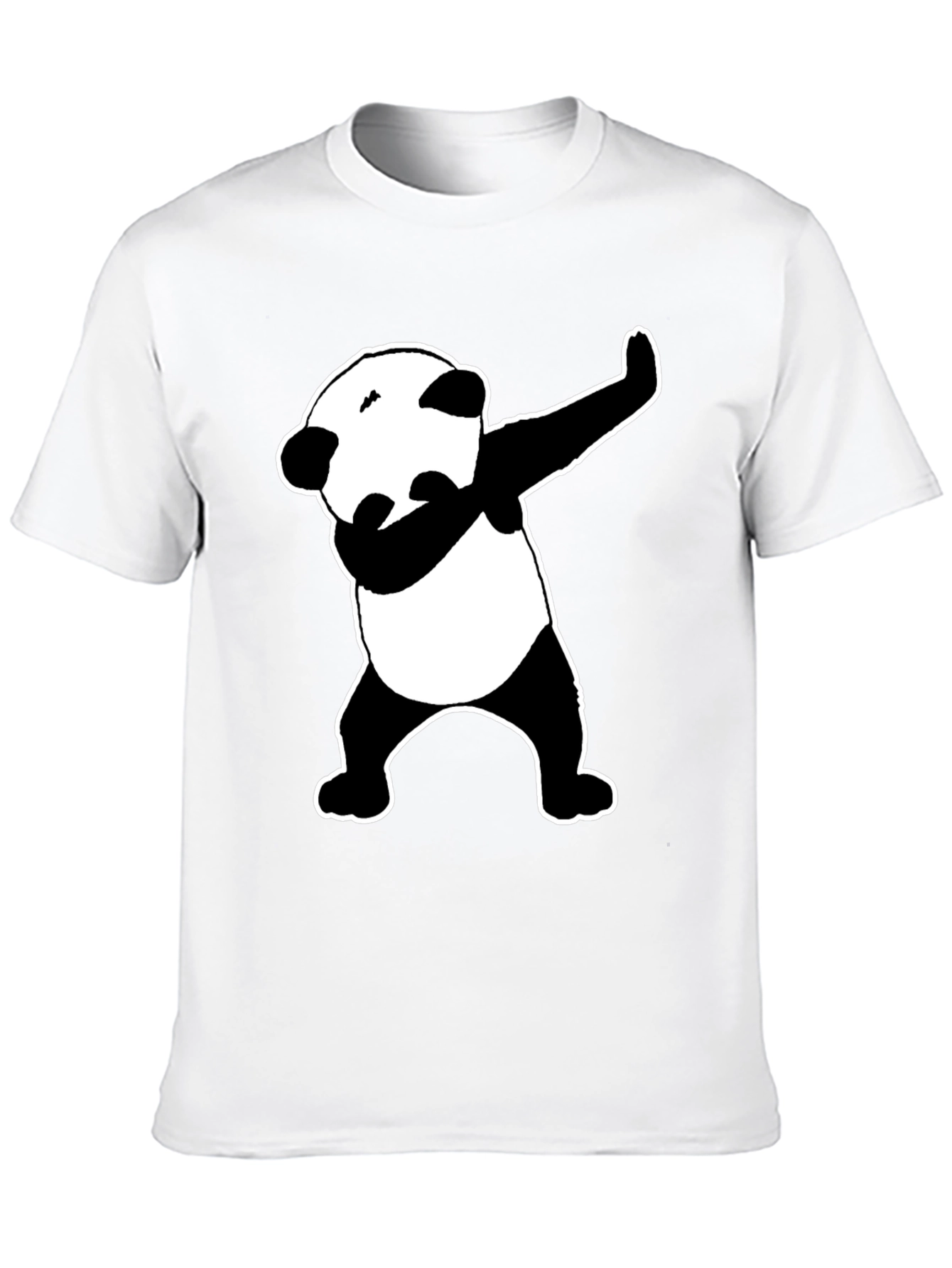 Dabbing Panda Graphic Tee - Black Cotton Blend