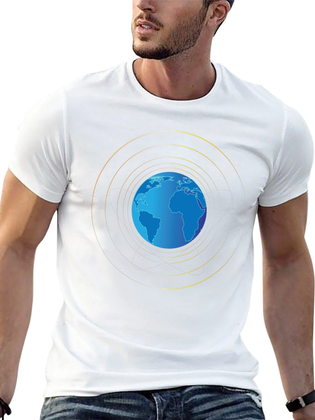 Globe Graphic Black T-Shirt