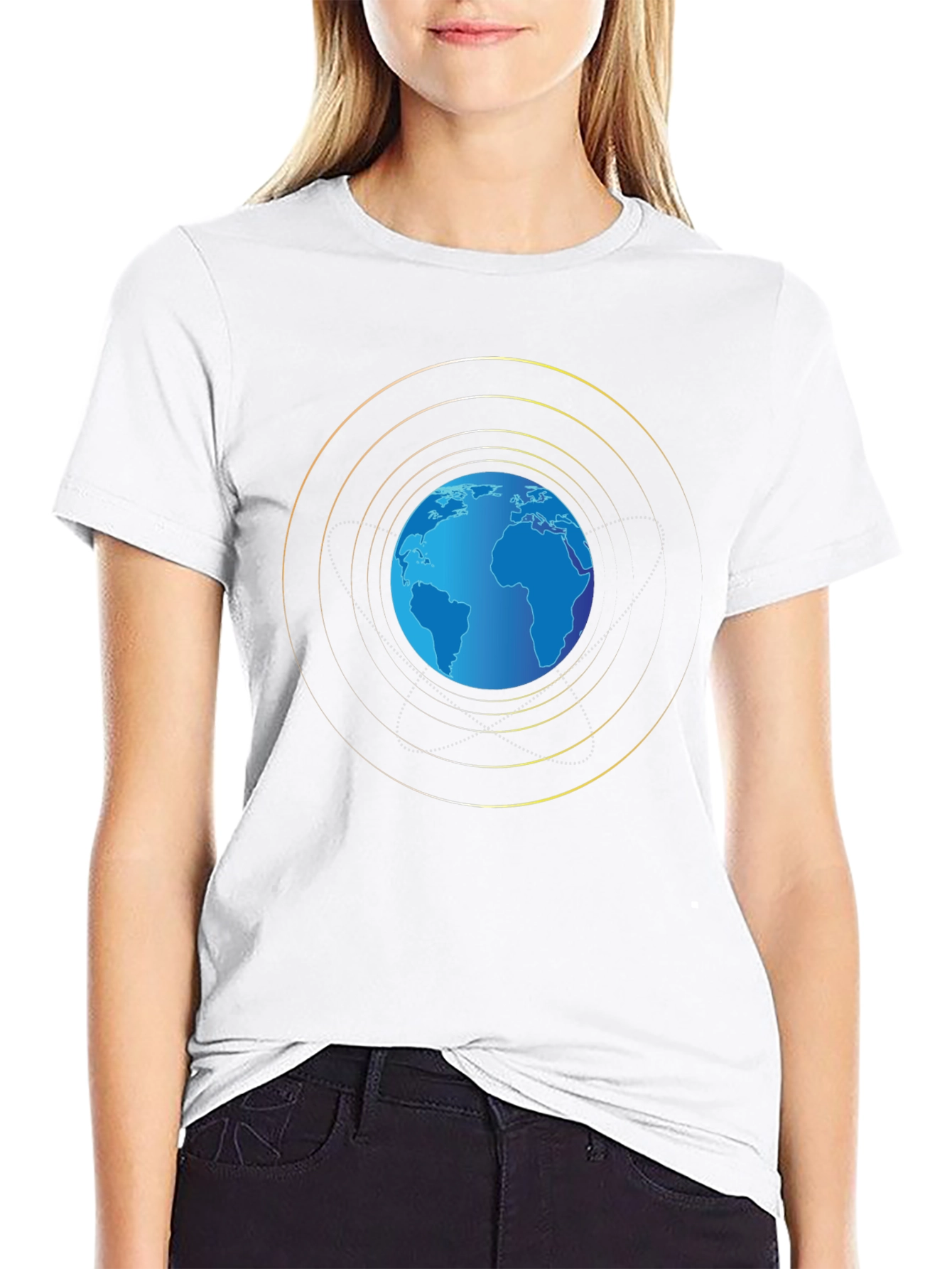 Globe Graphic Black T-Shirt