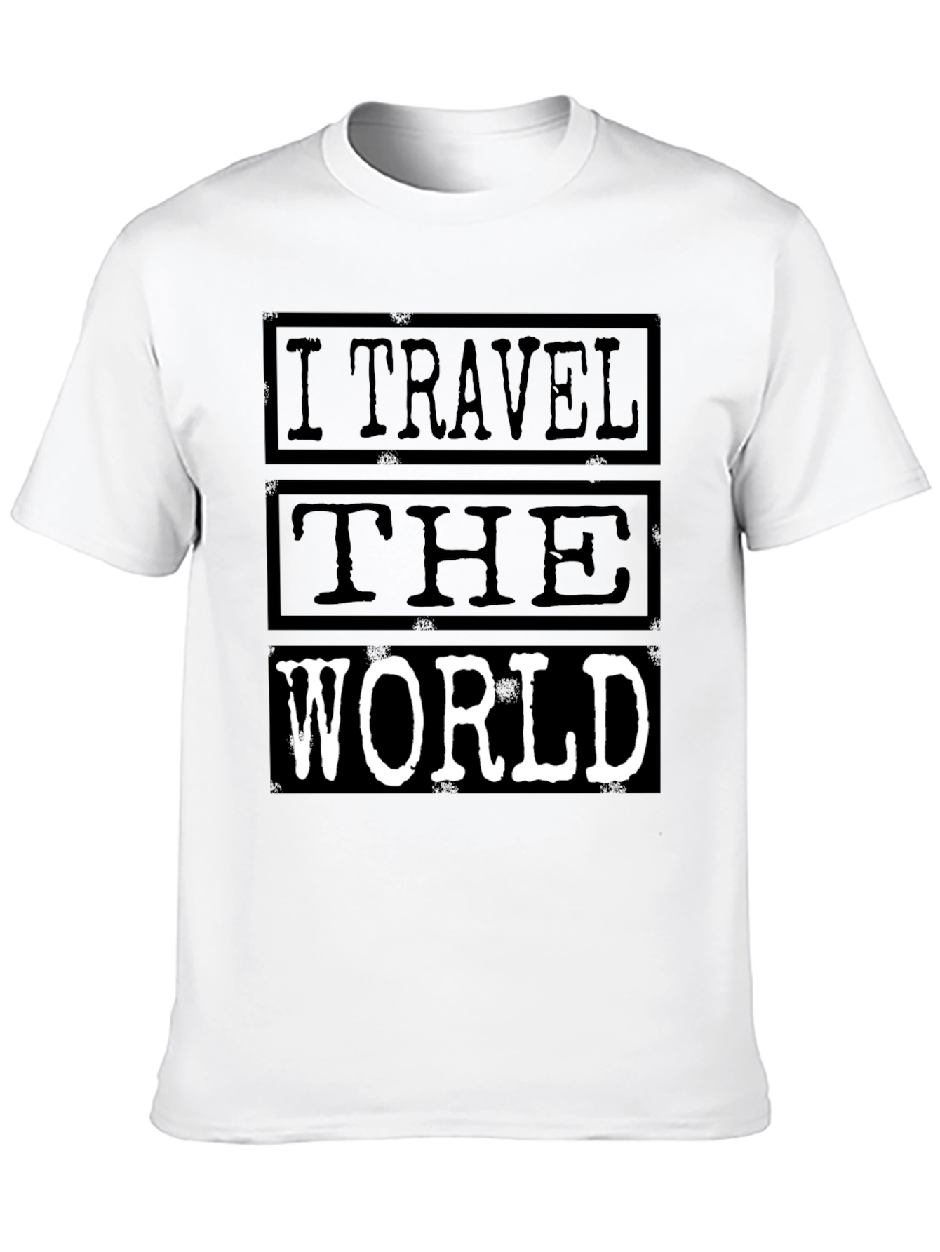 I Travel The World Black Graphic T-Shirt
