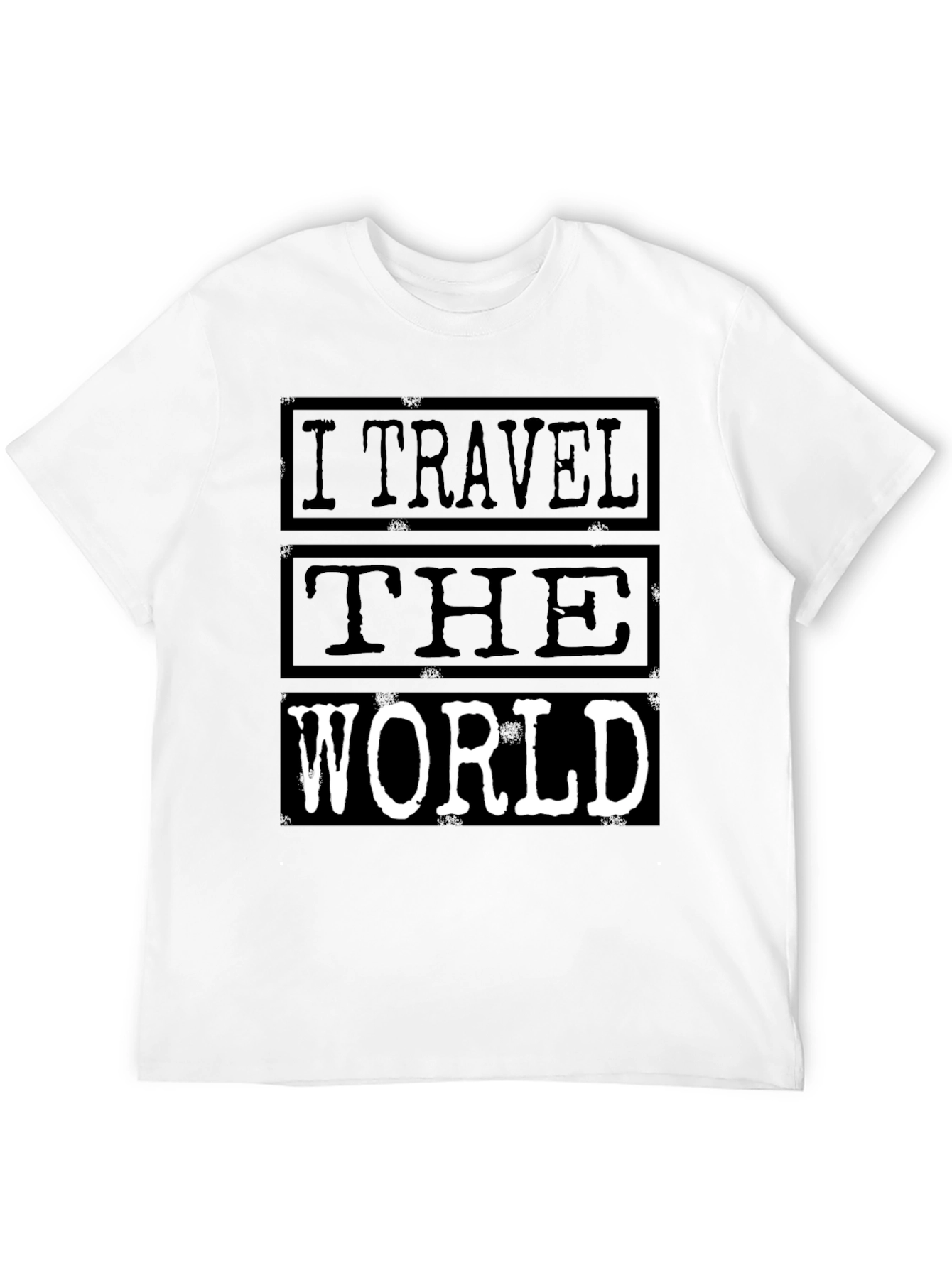 I Travel The World Black Graphic T-Shirt