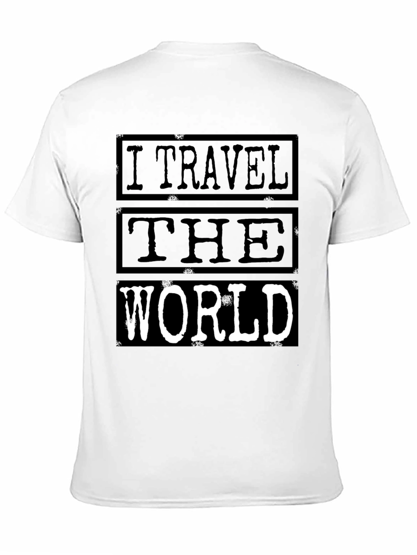 I Travel The World Black Graphic T-Shirt