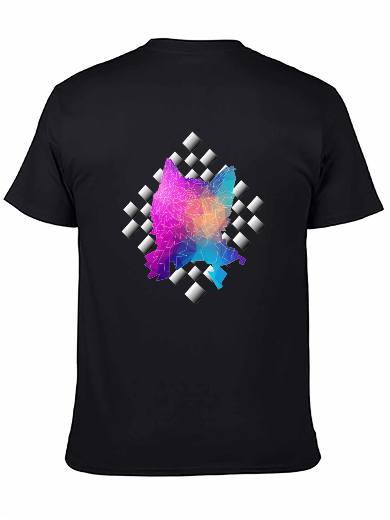 Geometric Wolf T-Shirt - Modern Art Tee