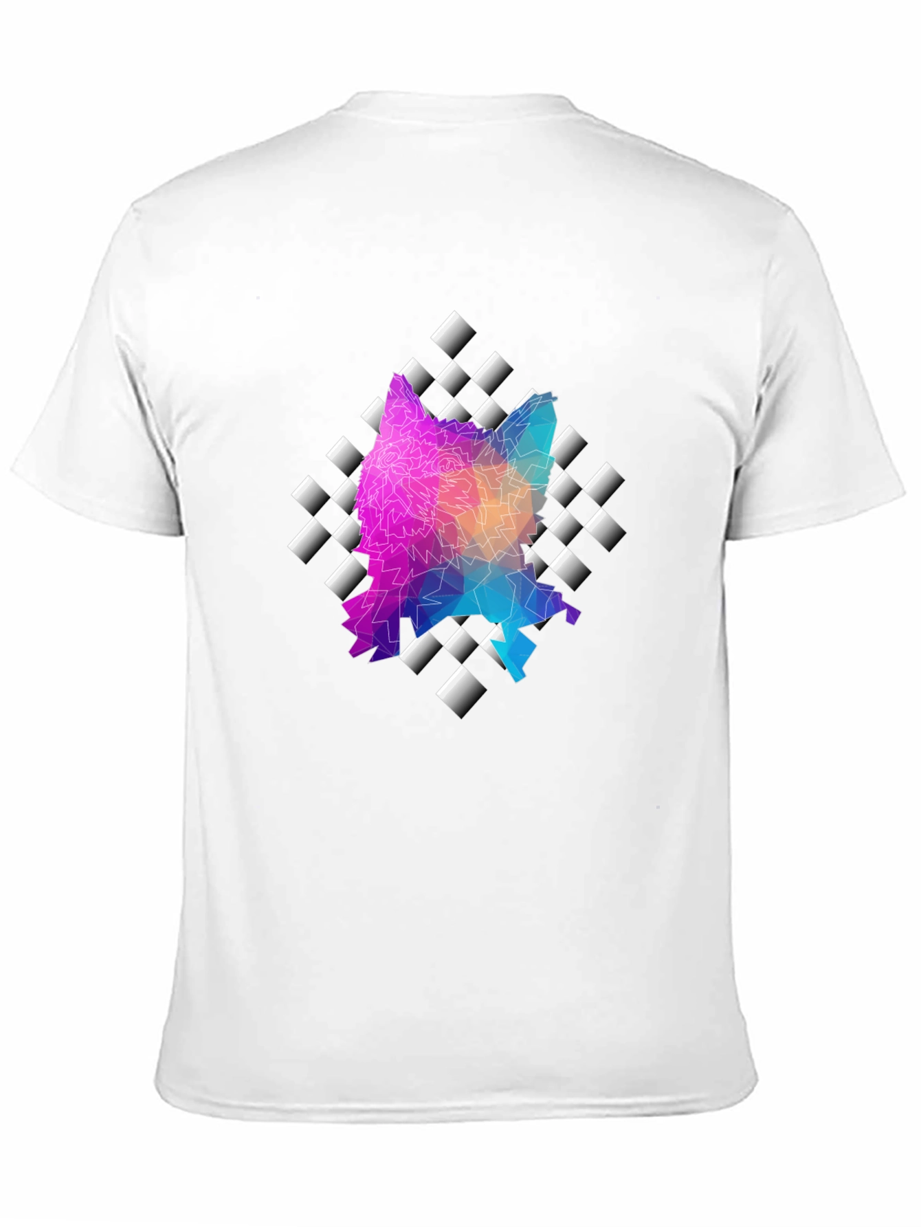 Geometric Wolf T-Shirt - Modern Art Tee