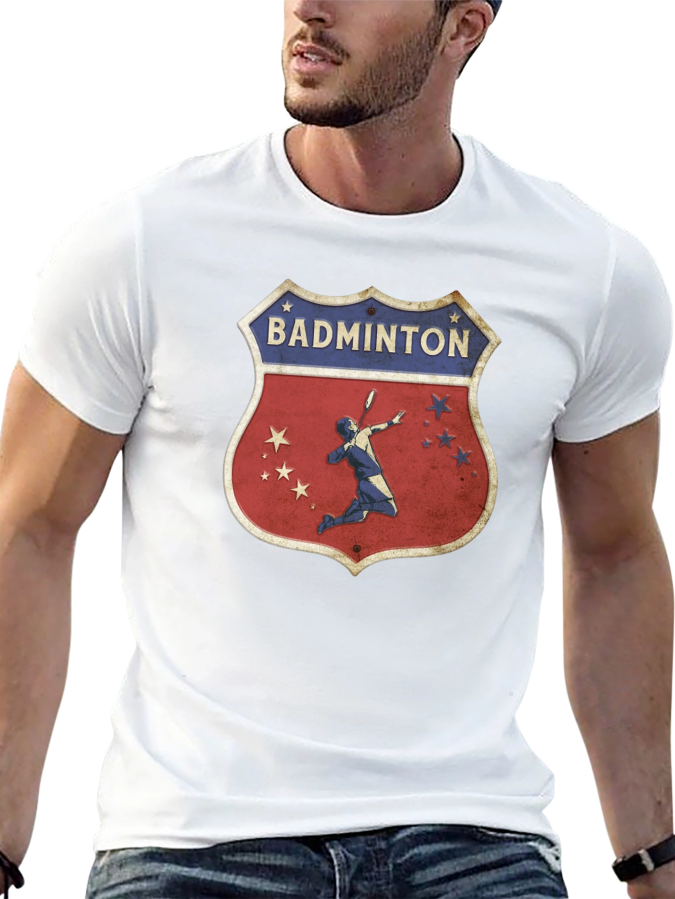 Badminton Shield Graphic T-Shirt