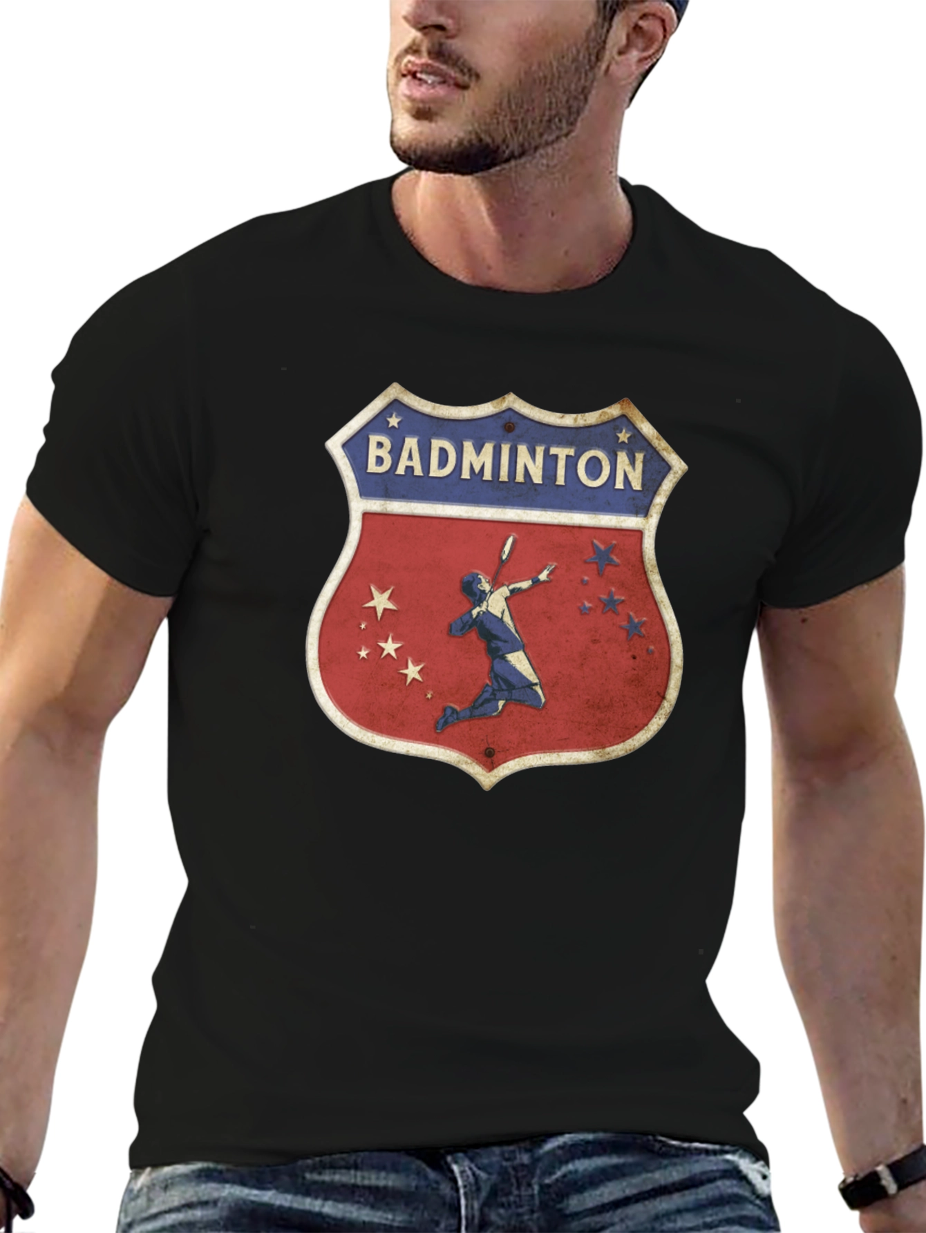 Badminton Shield Graphic T-Shirt