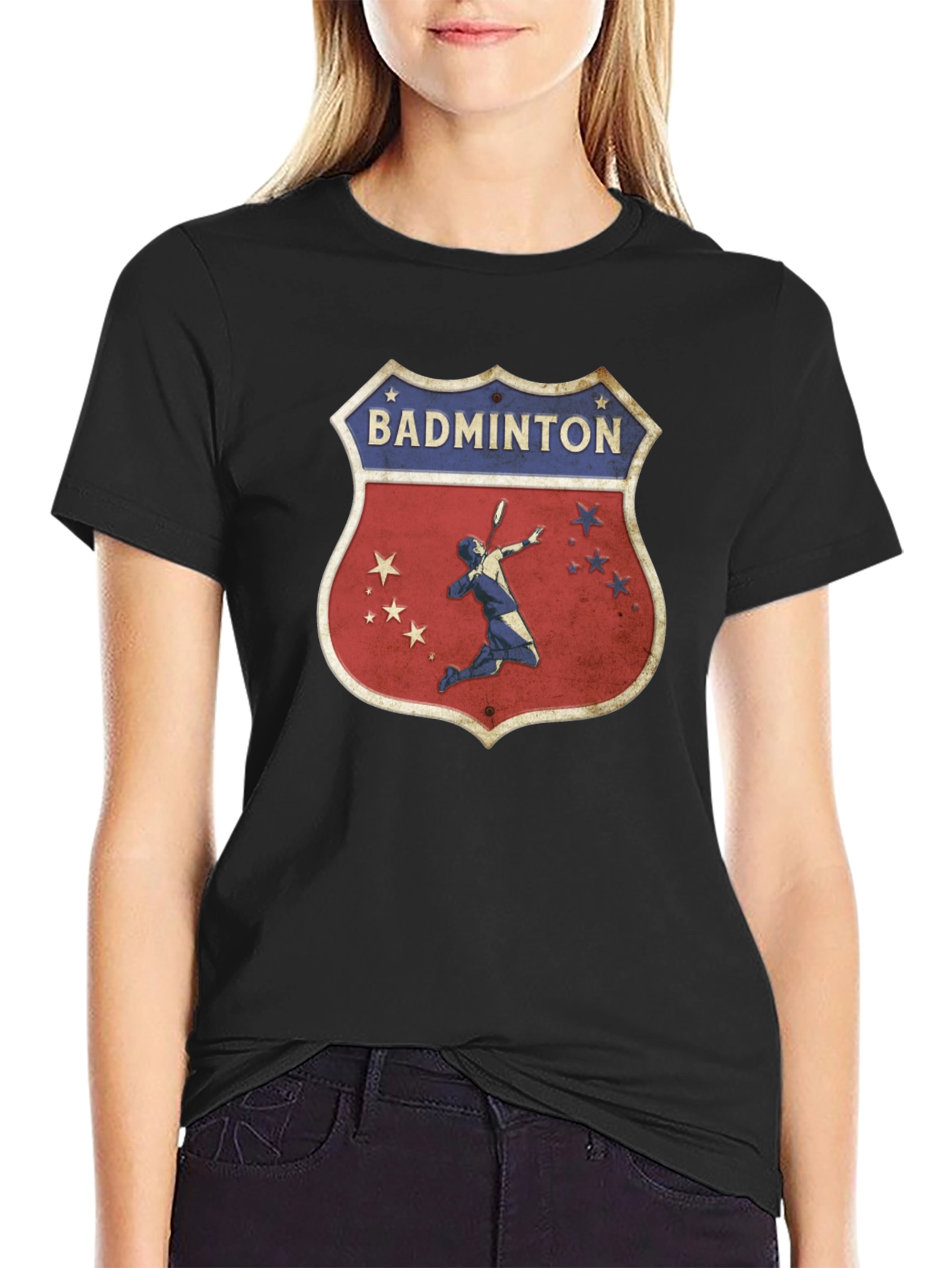 Badminton Shield Graphic T-Shirt