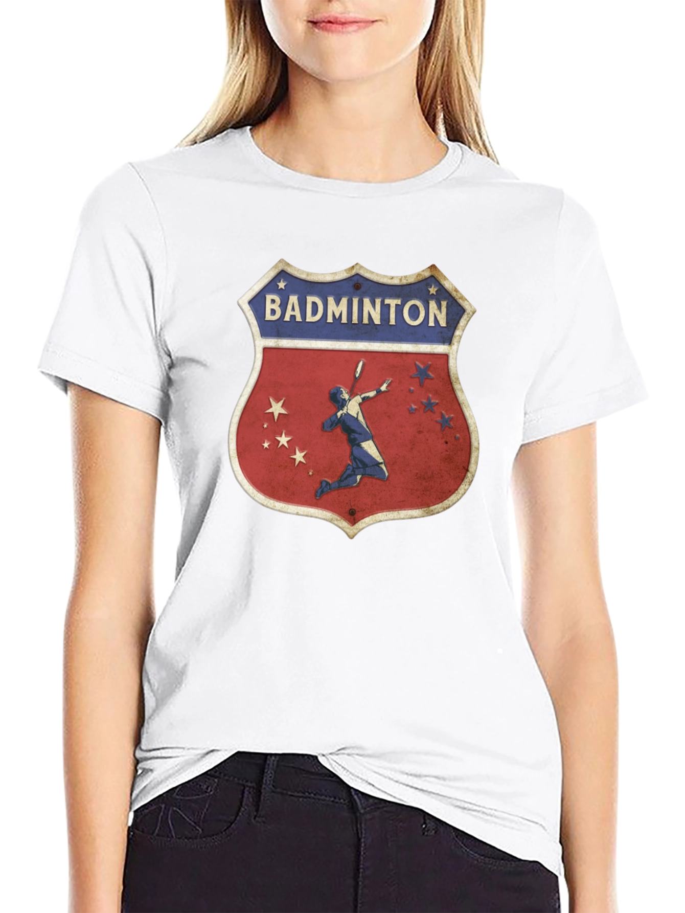 Badminton Shield Graphic T-Shirt