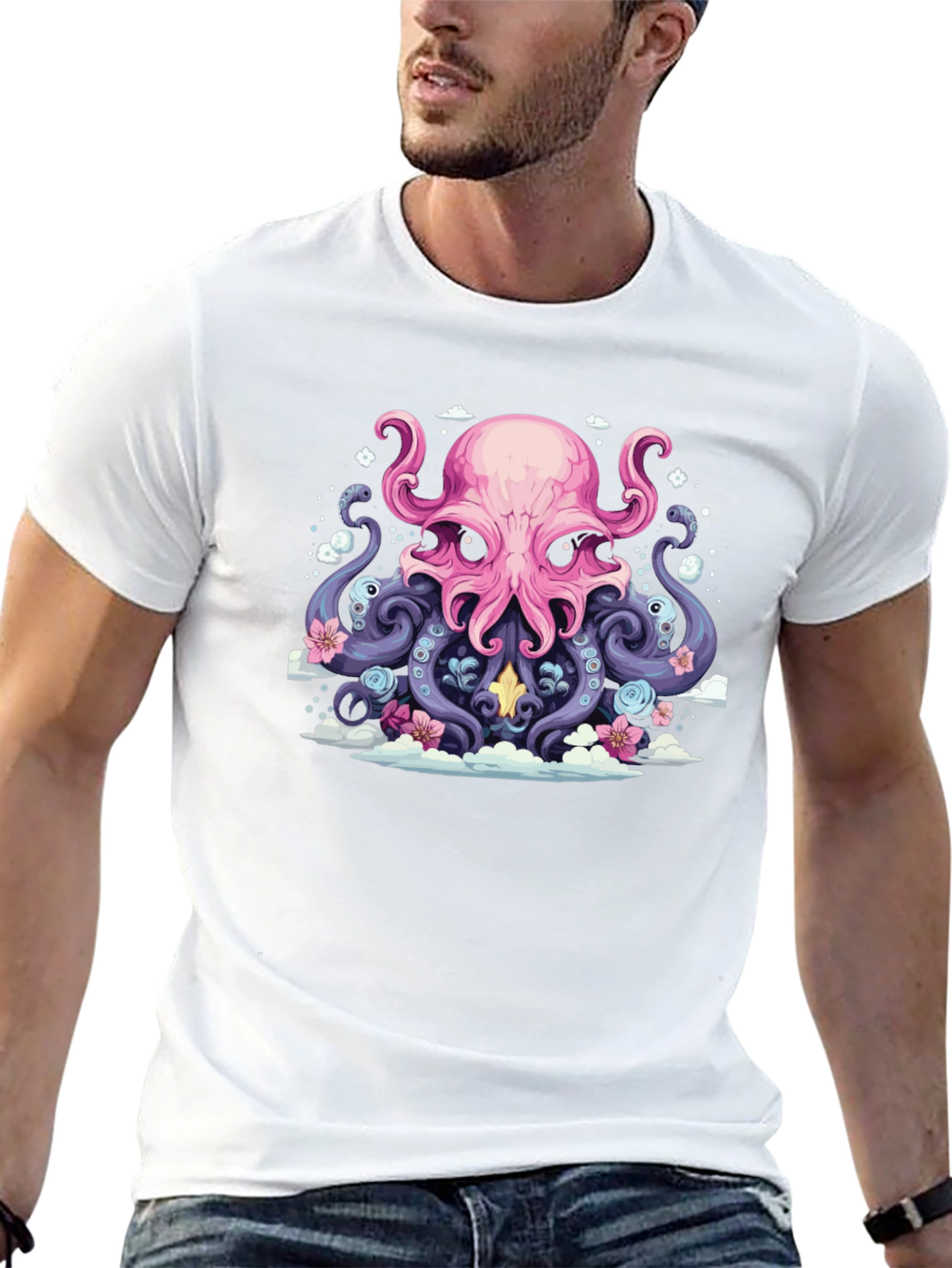 Octopus Graphic Tee - Mystical Sea Design