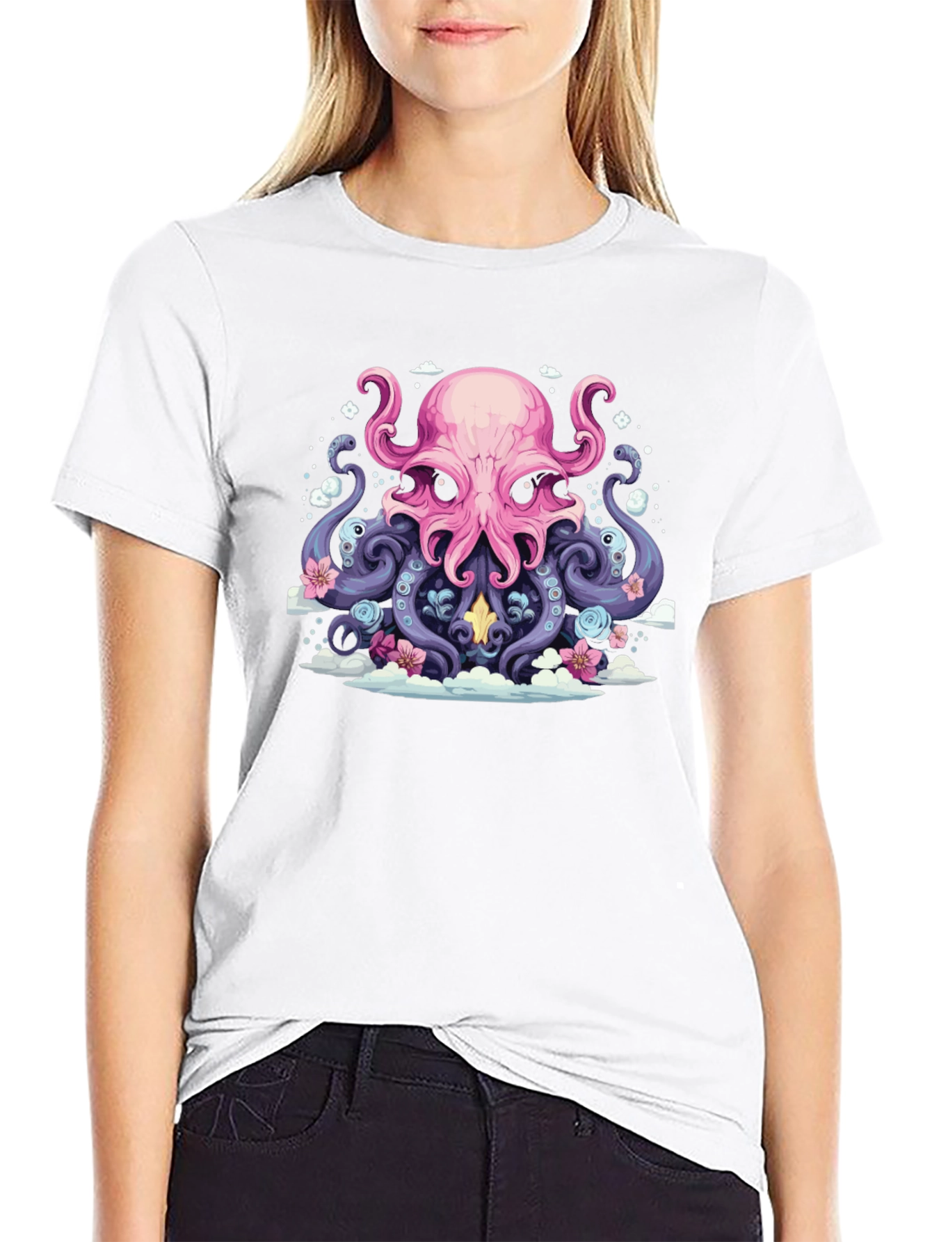 Octopus Graphic Tee - Mystical Sea Design