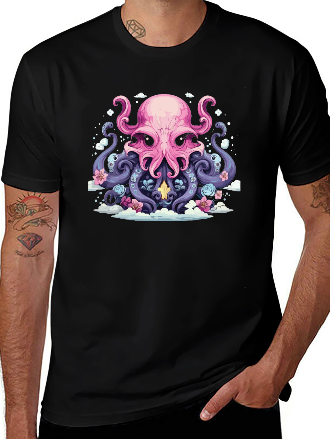 Octopus Graphic Tee - Mystical Sea Design