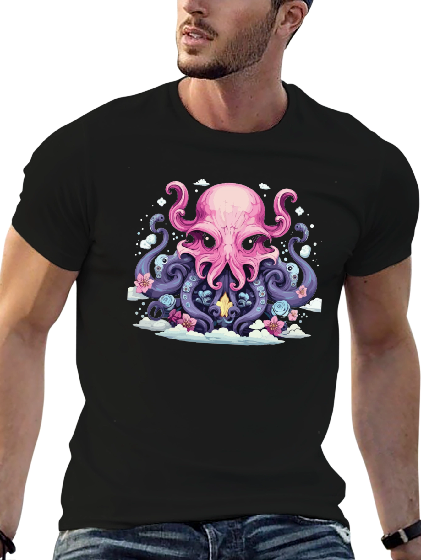 Octopus Graphic Tee - Mystical Sea Design