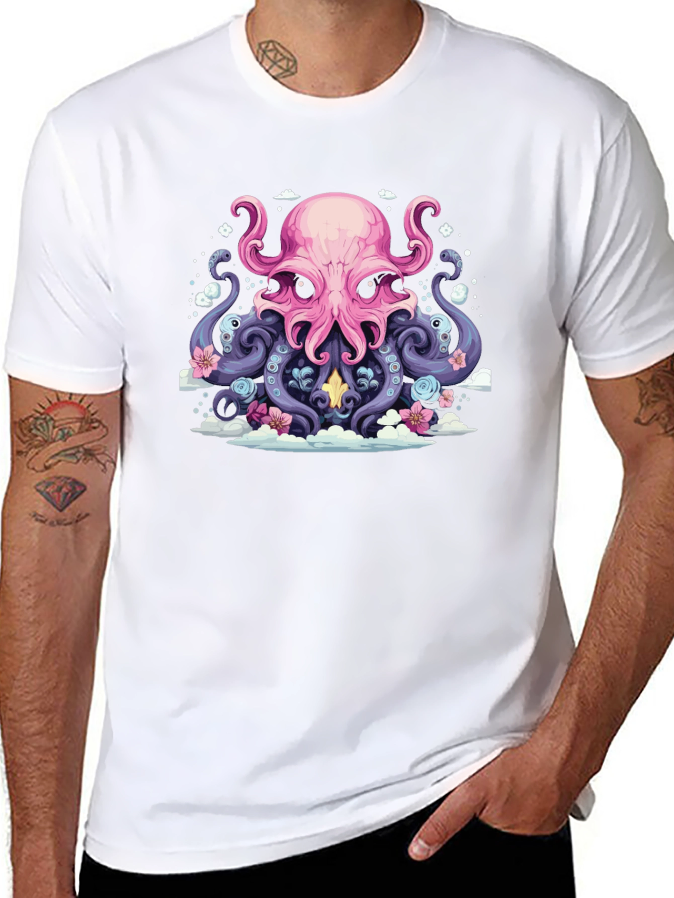 Octopus Graphic Tee - Mystical Sea Design