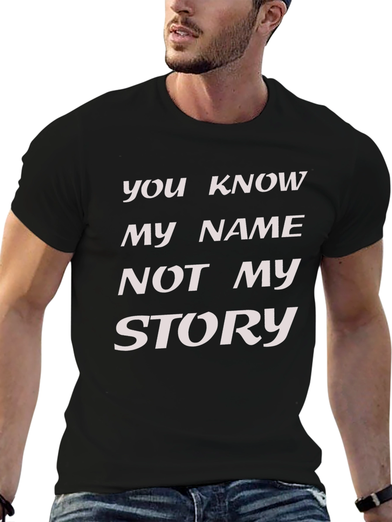 You Know My Name T-Shirt - Black Graphic Tee
