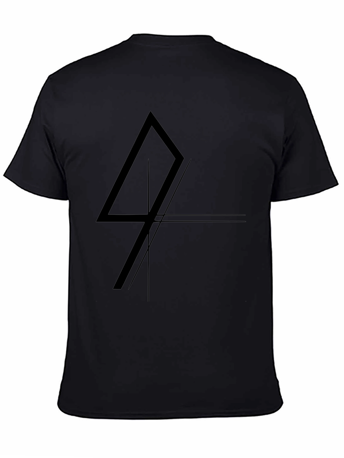 Minimalist Geometric T-Shirt - Black