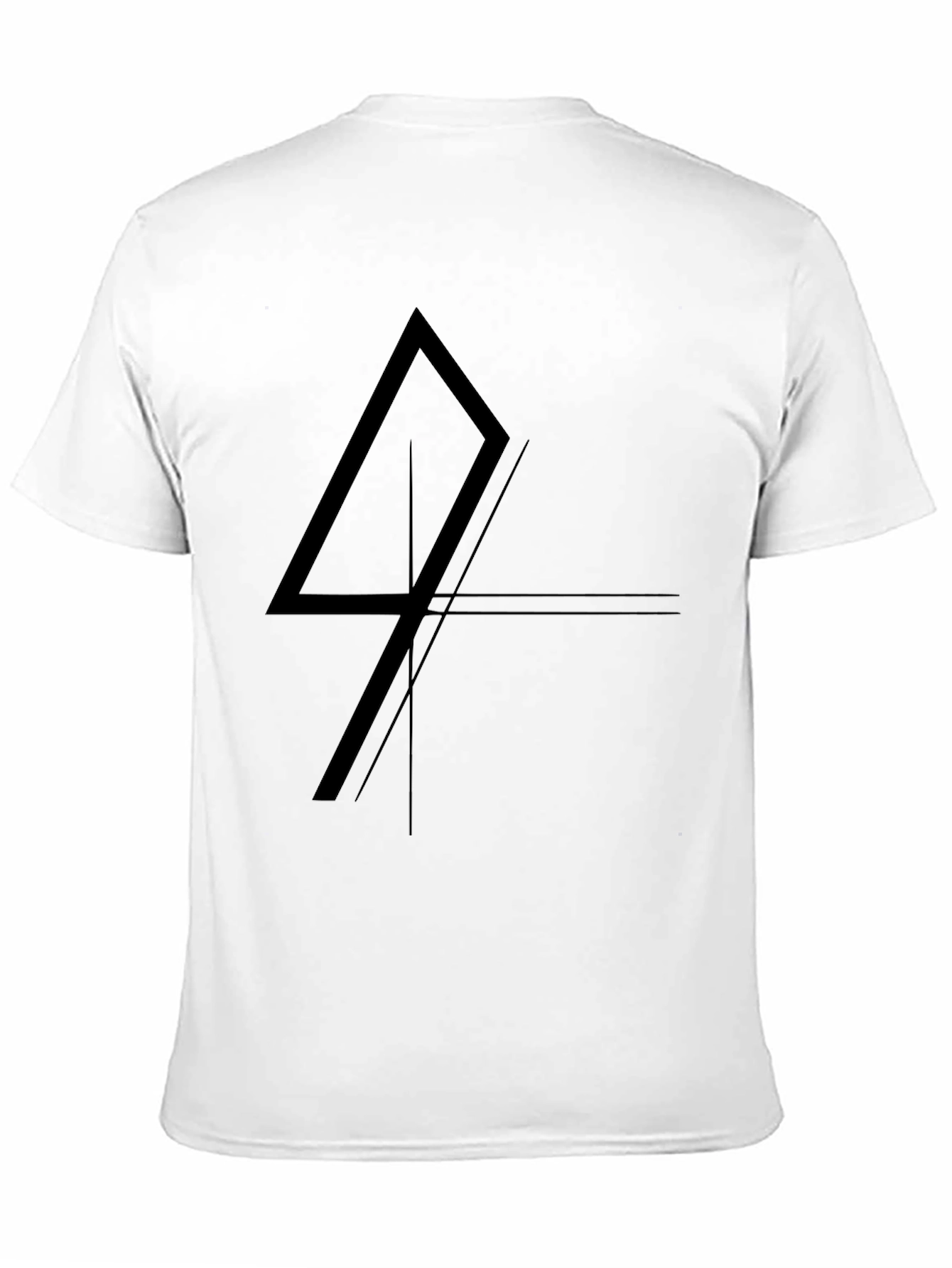 Minimalist Geometric T-Shirt - Black